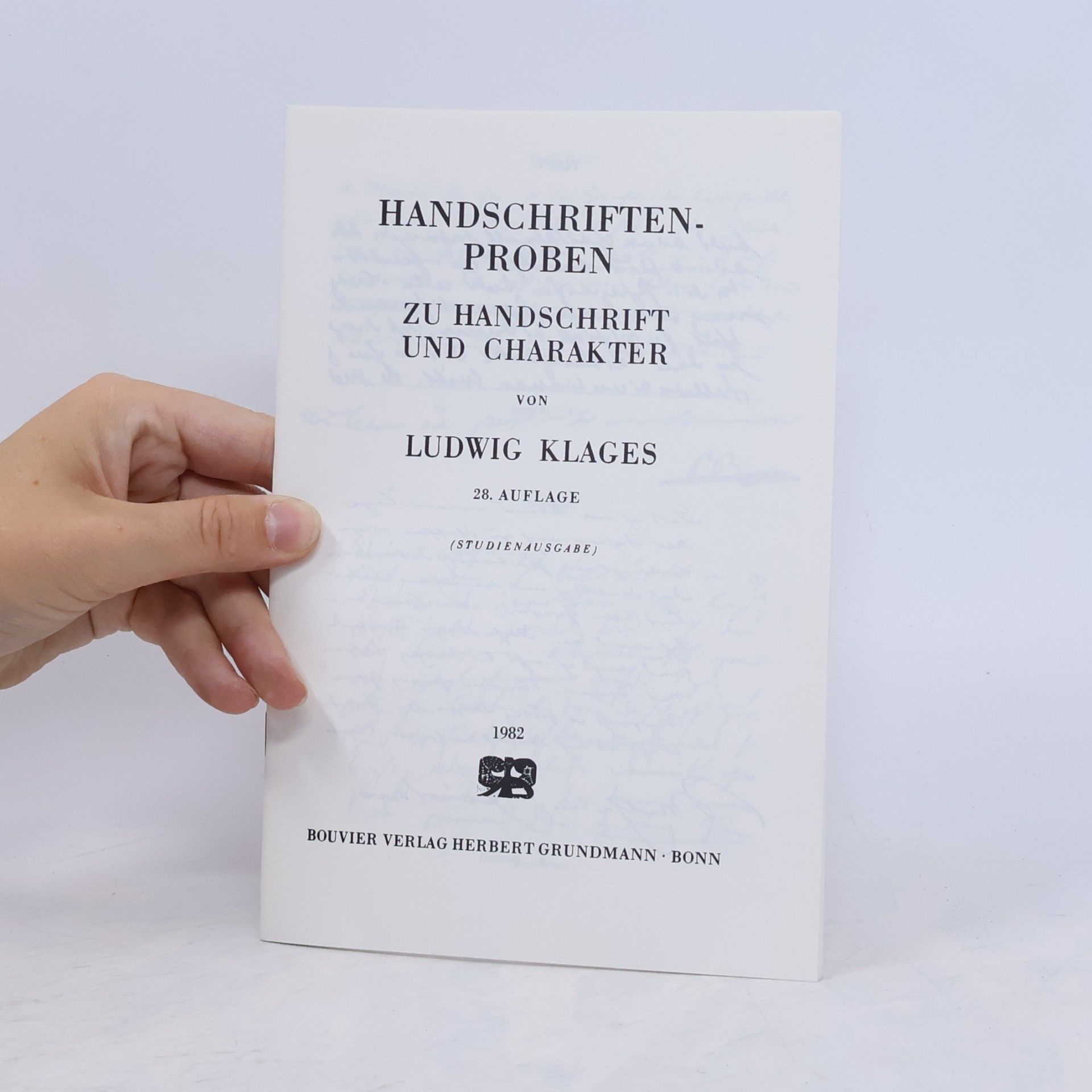 Ludwig Klages Handschrift und Charakter