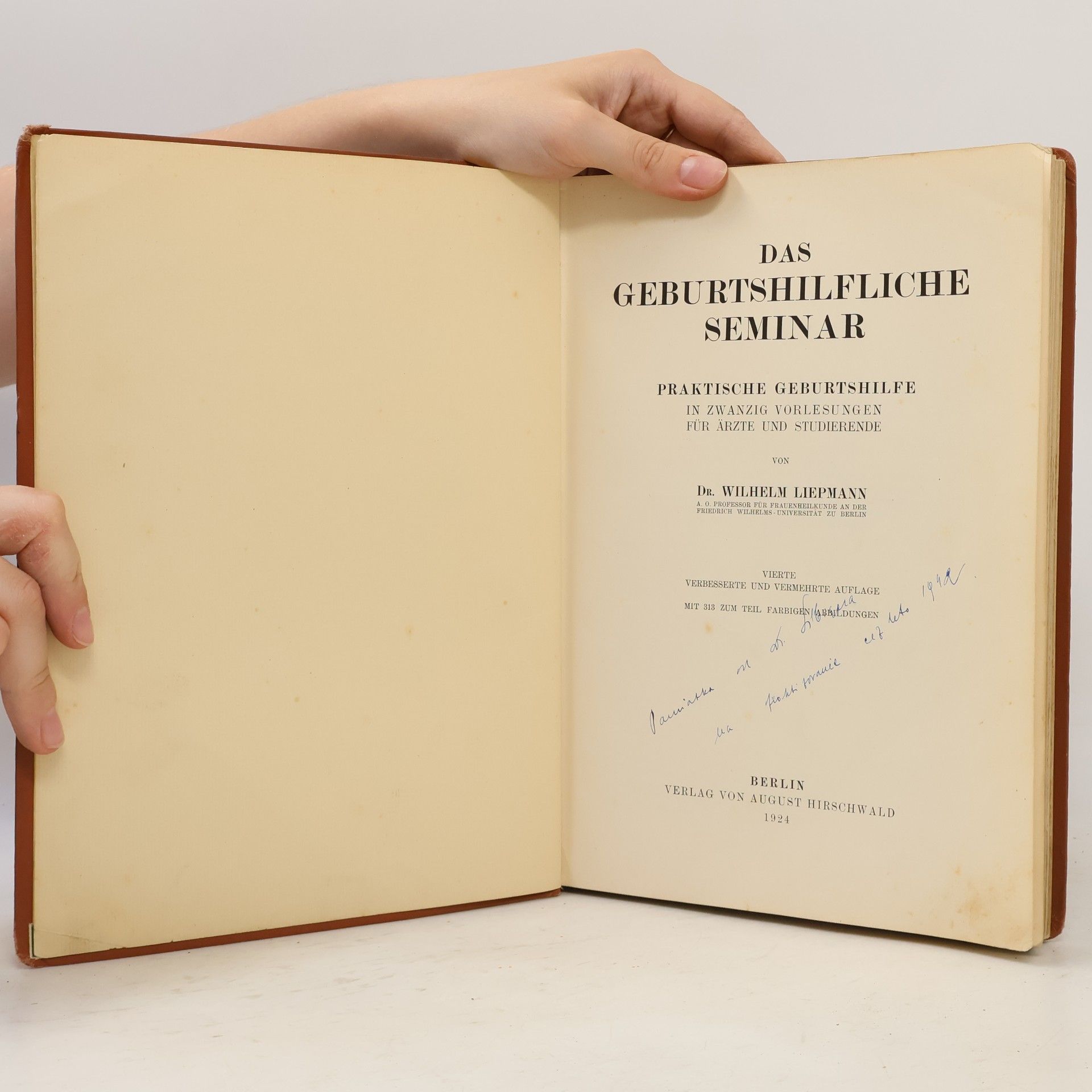 Wilhelm Liepmann Das Geburtschilfliches Seminar