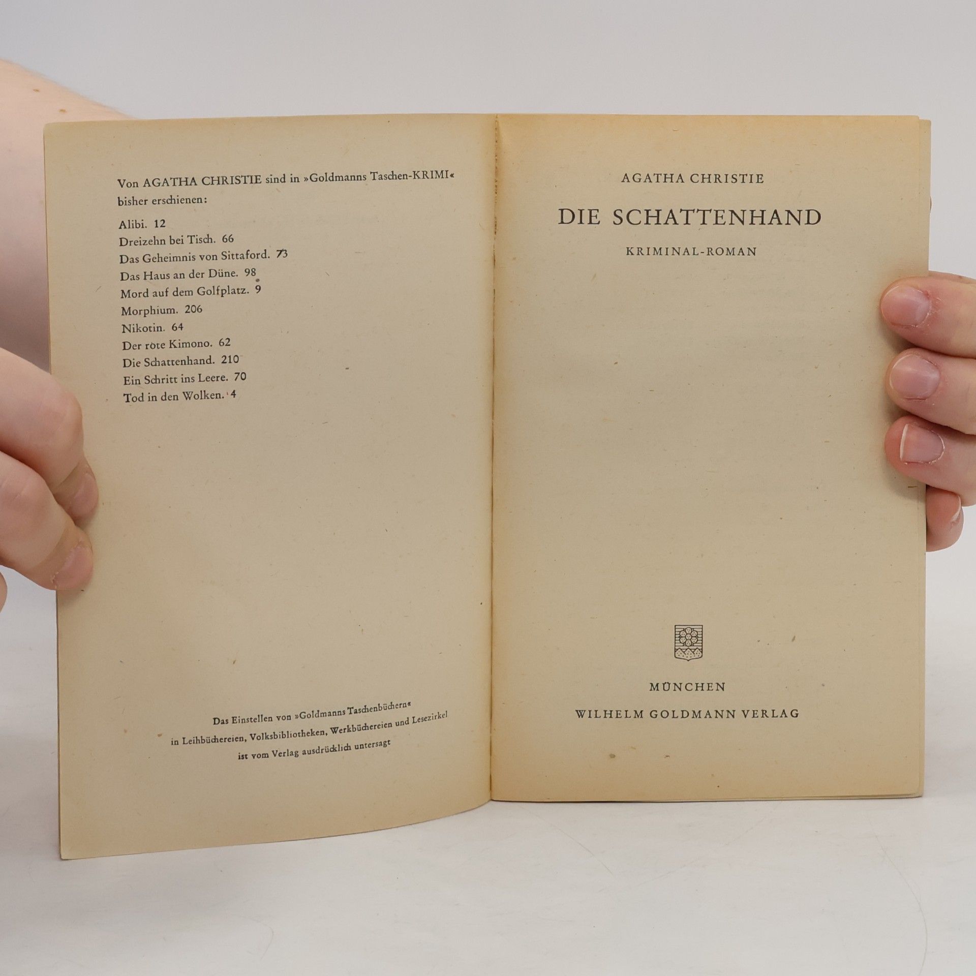 Agatha Christie Die Schattenhand