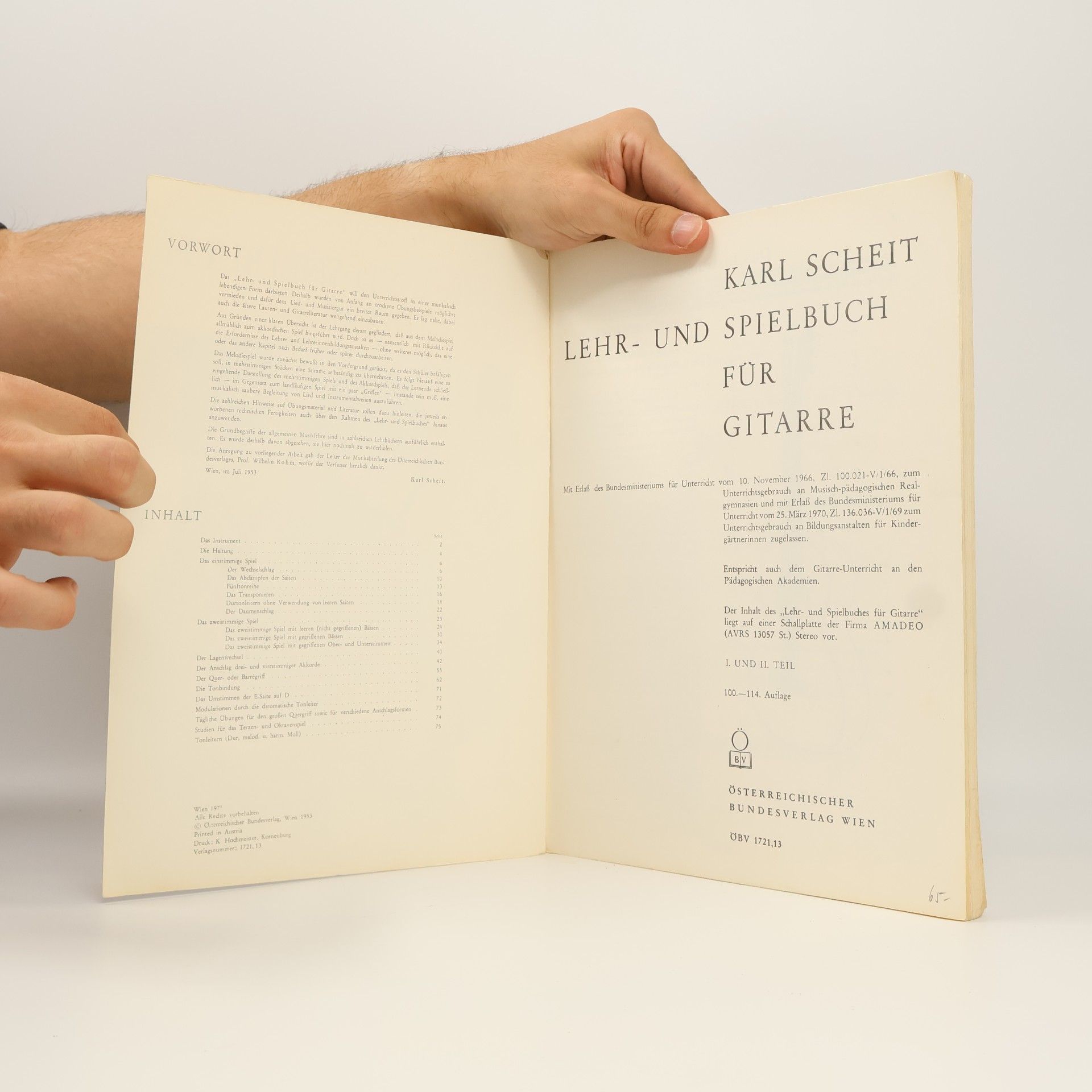Karl Scheit Lehr-und Spielbuch für Gitarre 1-2
