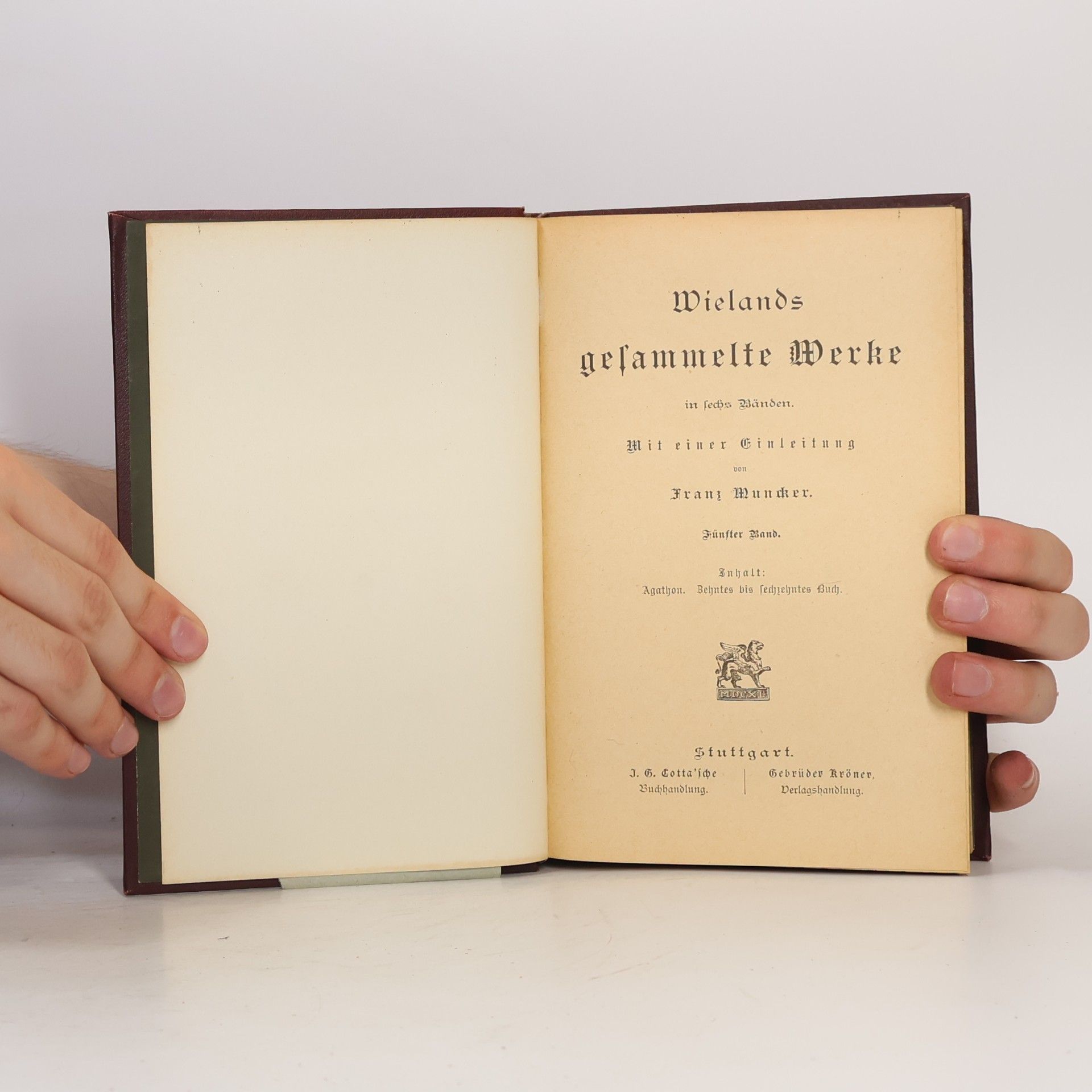 Franz Muncker Wielands Gesammelte Werke