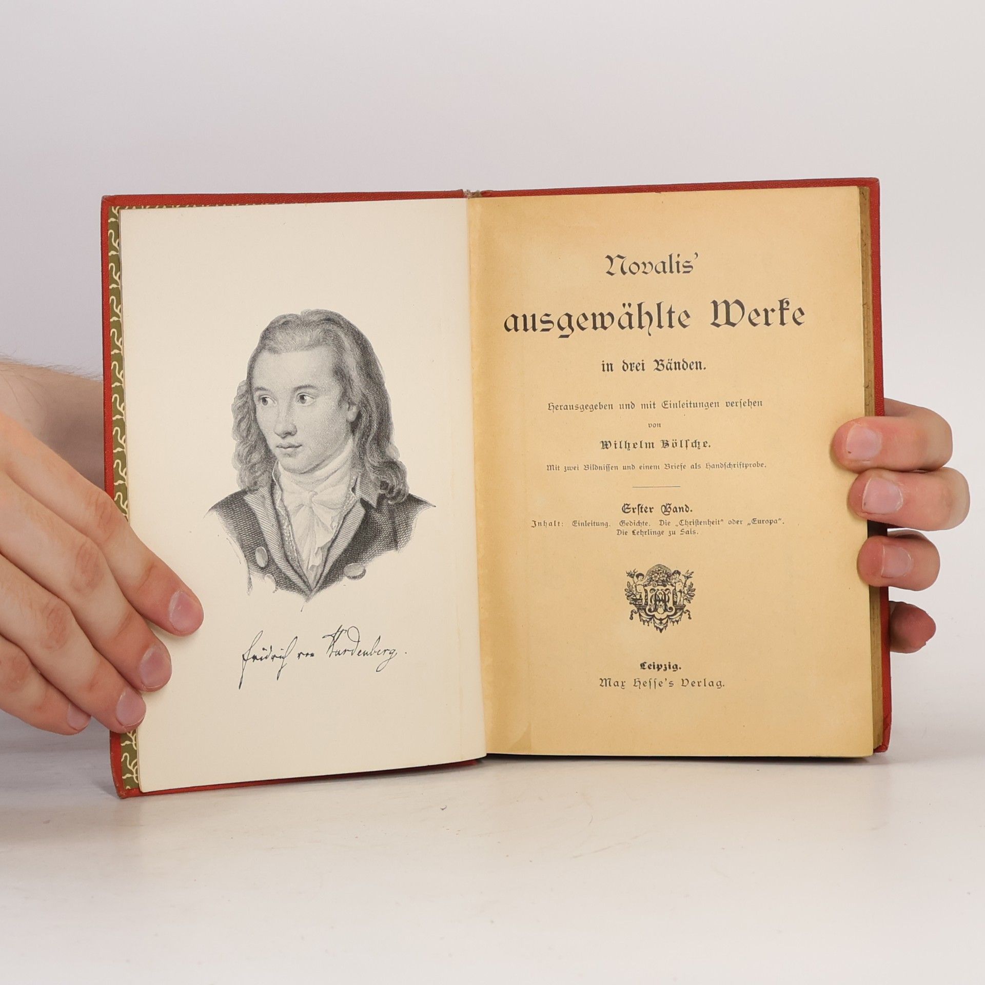 Carl Eduard Wilhelm Bölsche Novalis' ausgewählte werke in drei bänden