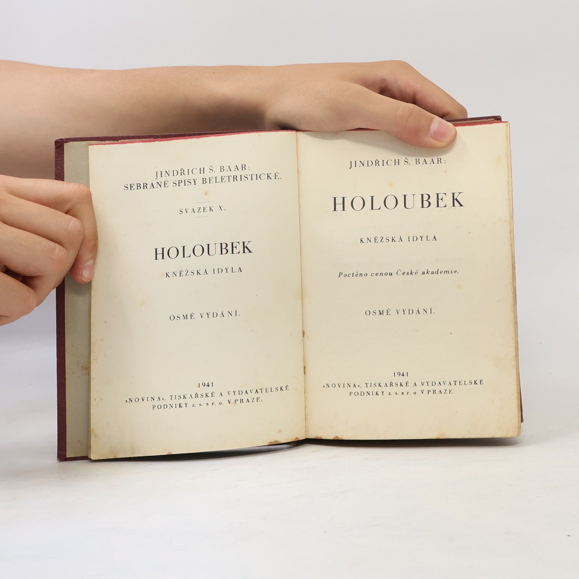 Jindřich Šimon Baar Holoubek. Kněžská idyla