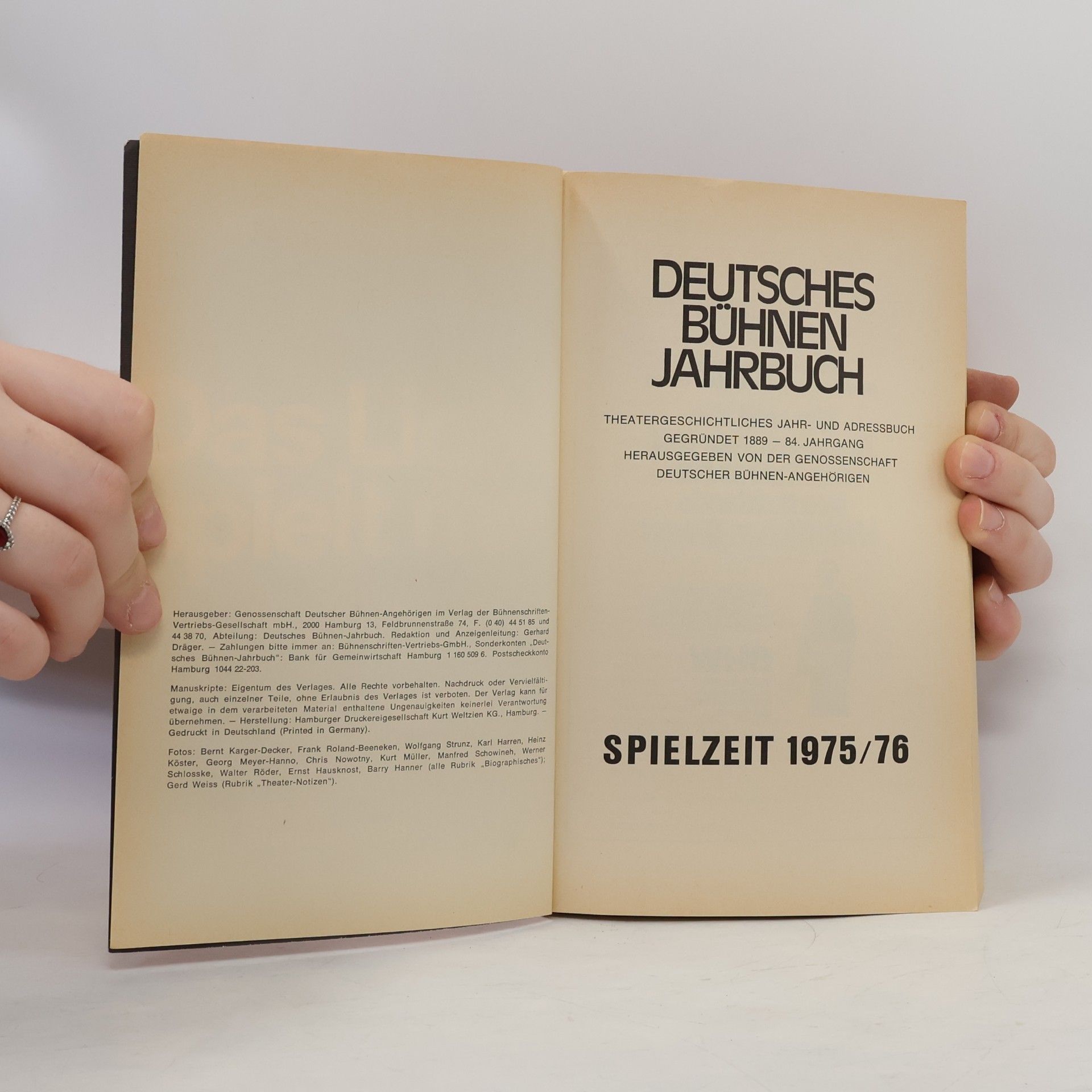 Autorenkollektiv Deutsches Bühnen Jahrbuch 1976