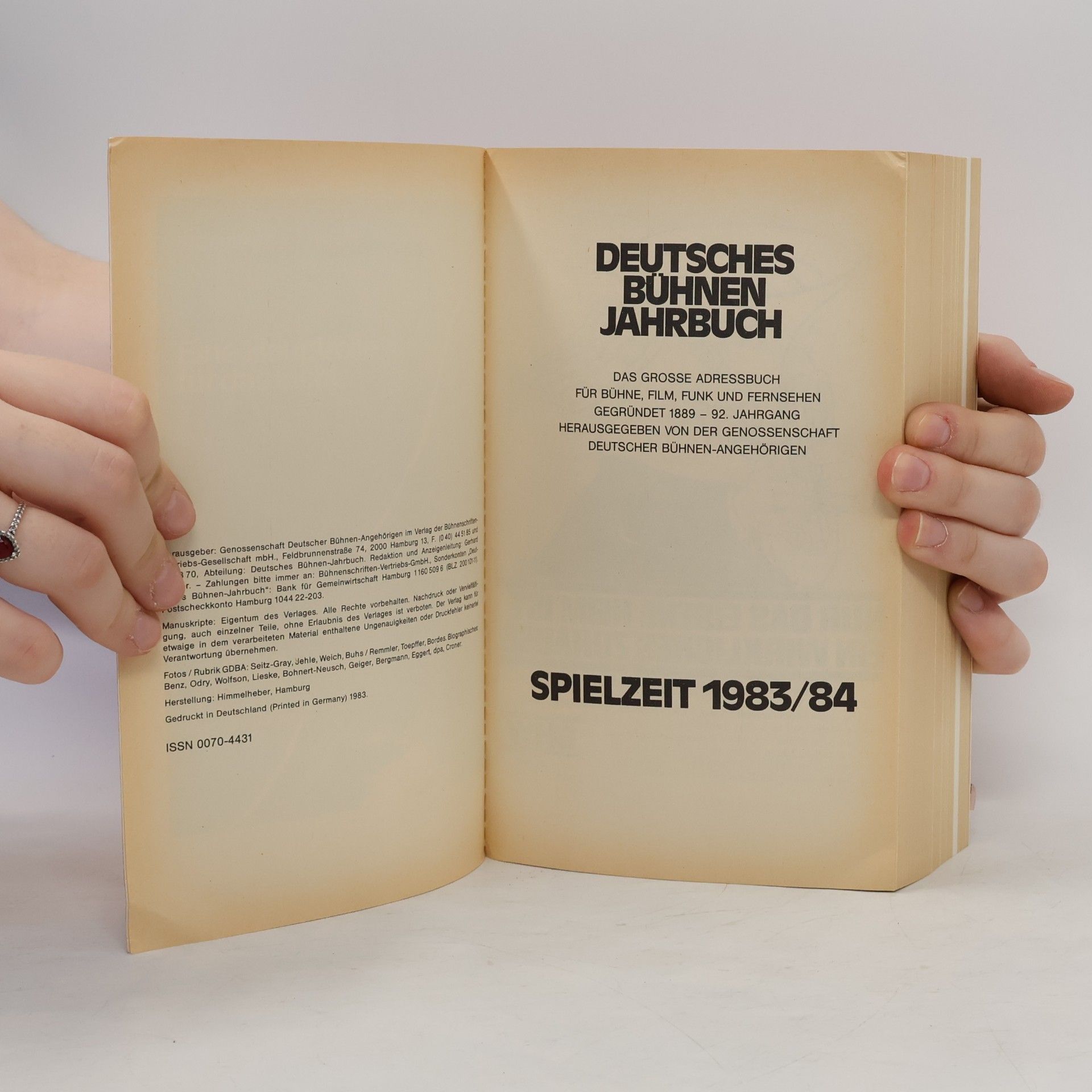 kolektiv Deutsches Bühnen Jahrbuch 1984