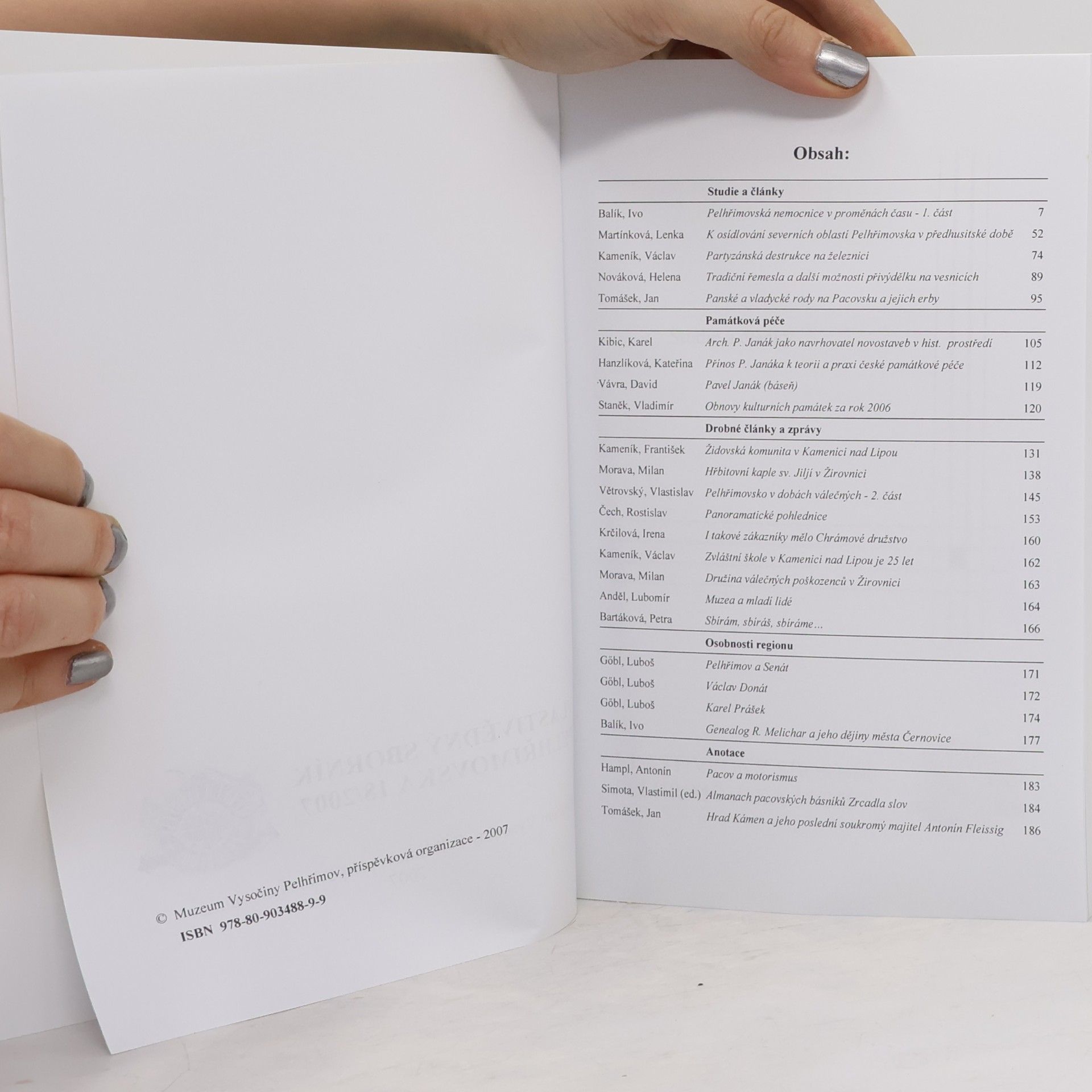 Kolektiv autorů Vlastivědný Sborník Pelhřimovska 18/2007
