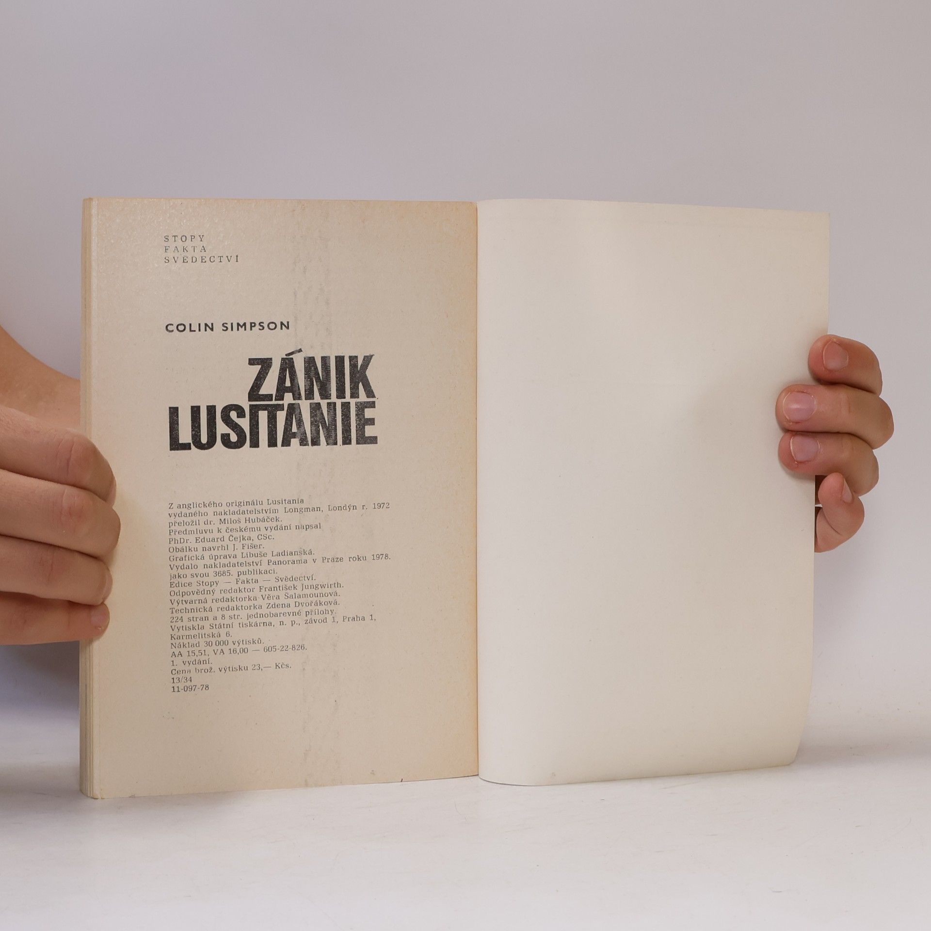 Colin Simpson Zánik Lusitanie