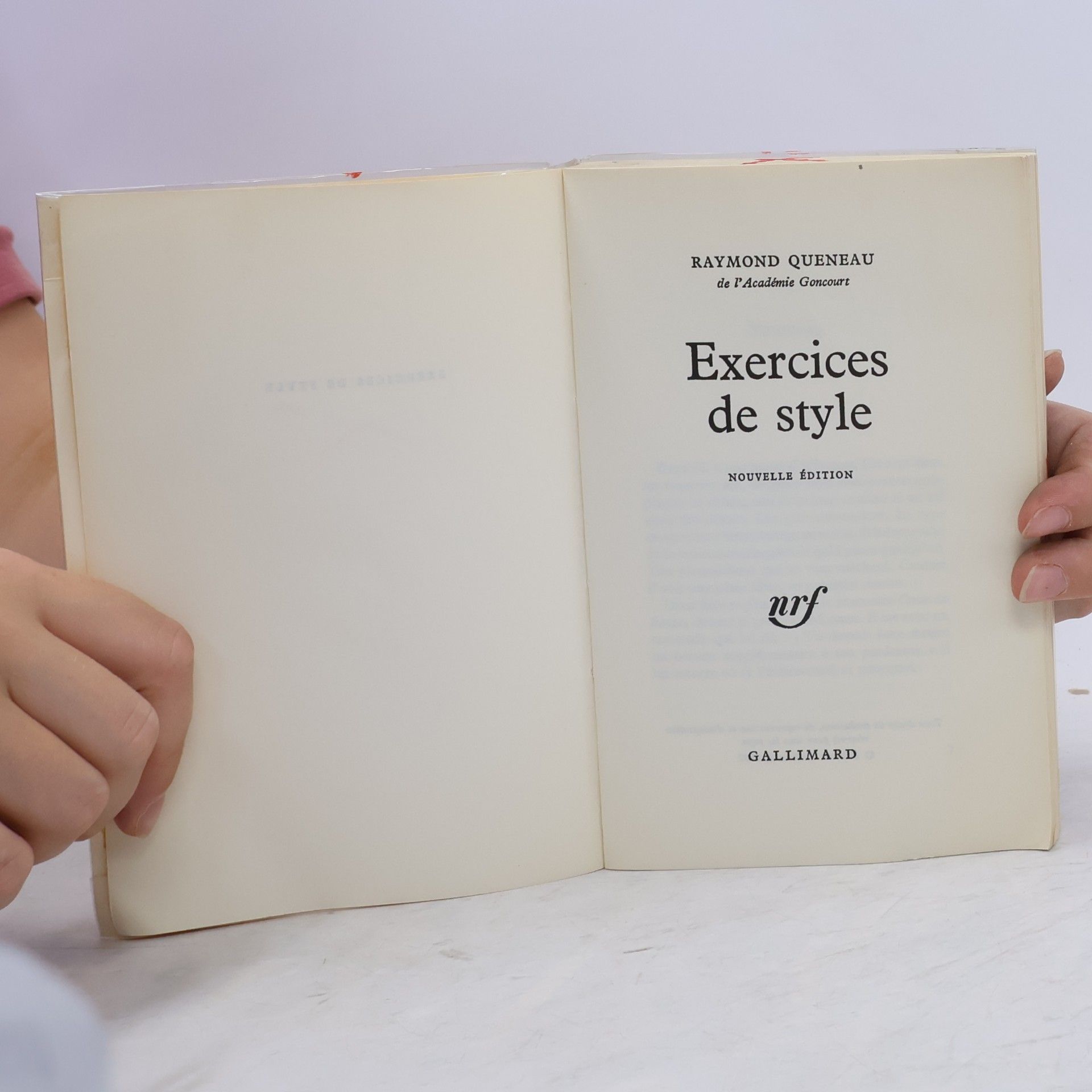 Raymond Queneau Exercices de style