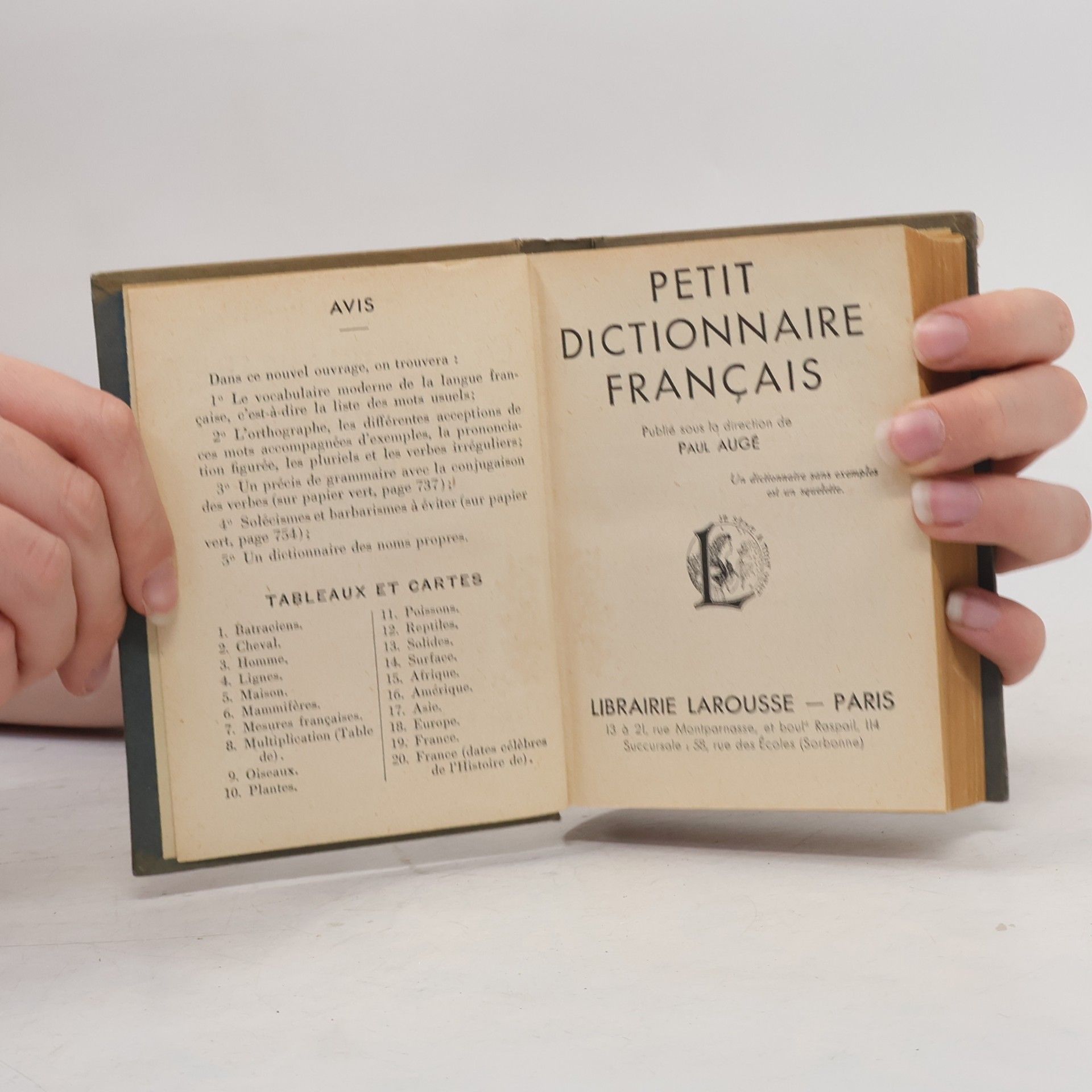 Paul Augé Petit dictionnaire francais