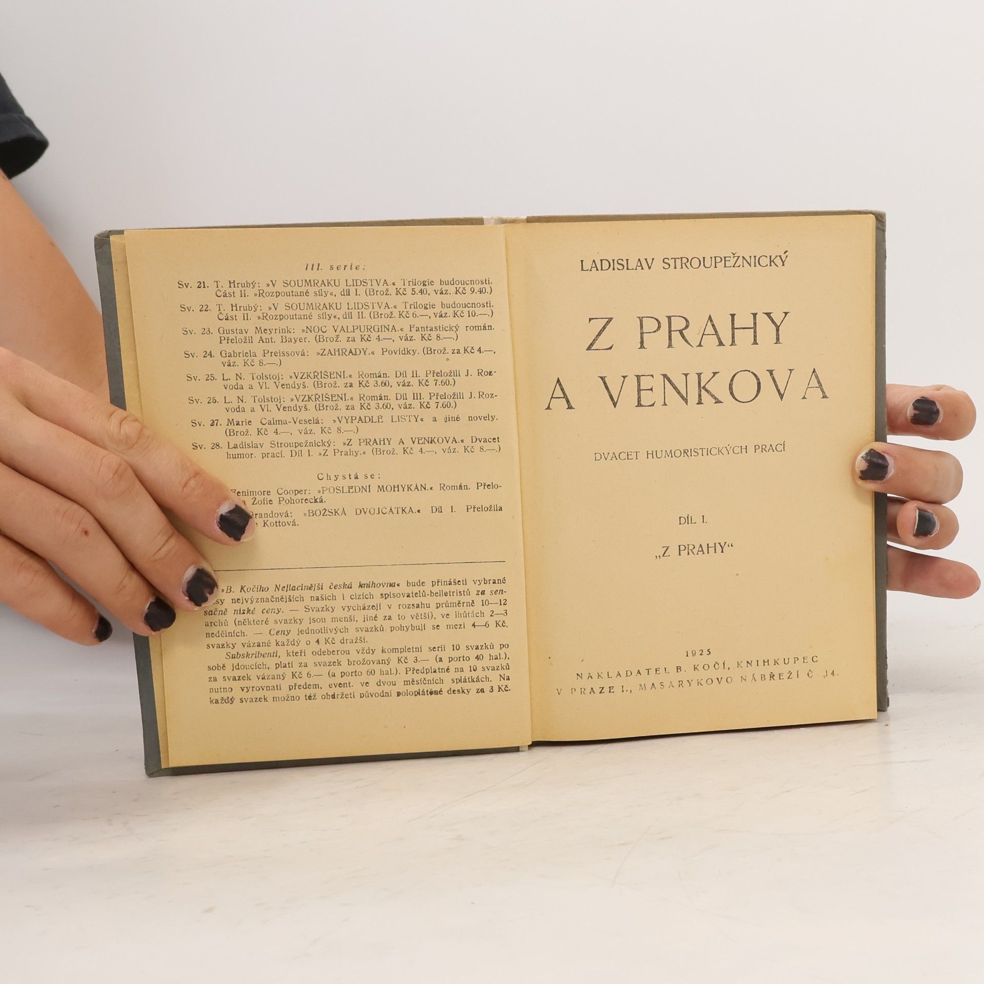 Ladislav Stroupežnický Z Prahy a venkova. Dvacet humoristických prací.