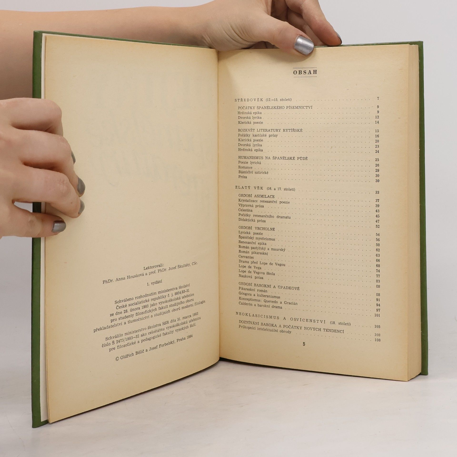 Oldřich Bělič Dějiny španělské literatury