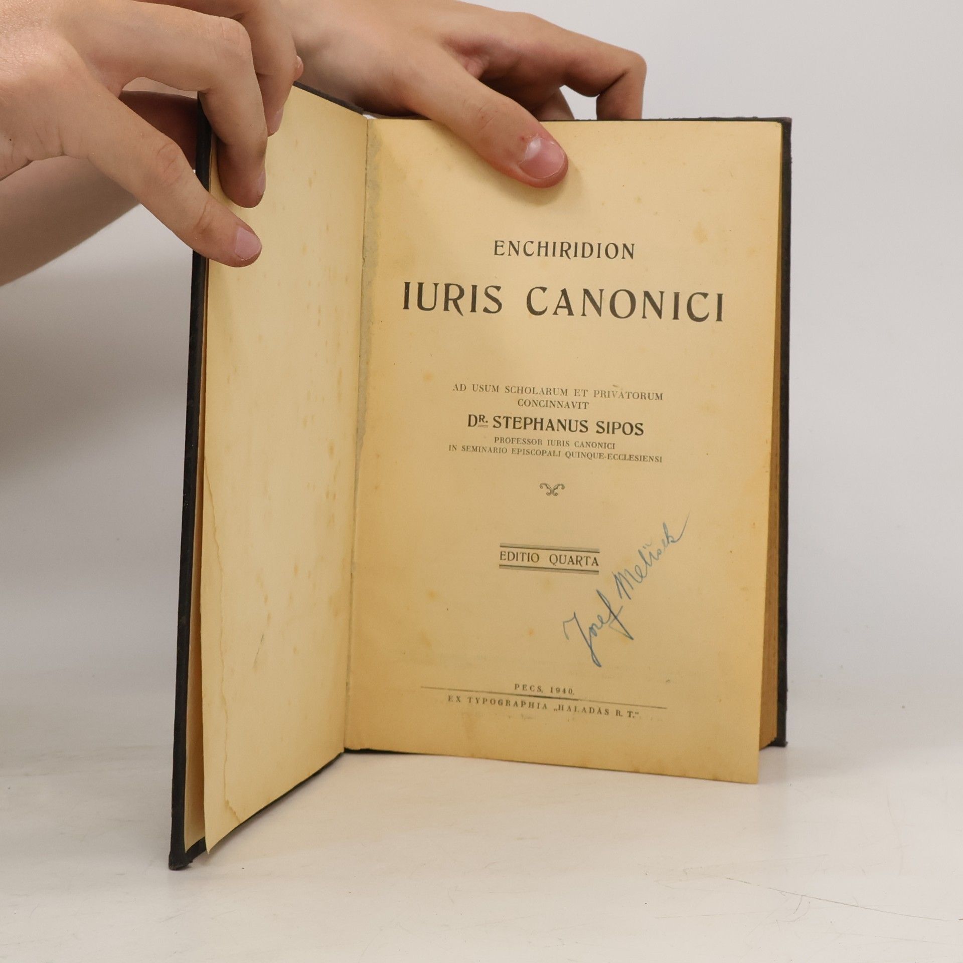 Stephanus Sipos Enchiridion. Iuris canonici