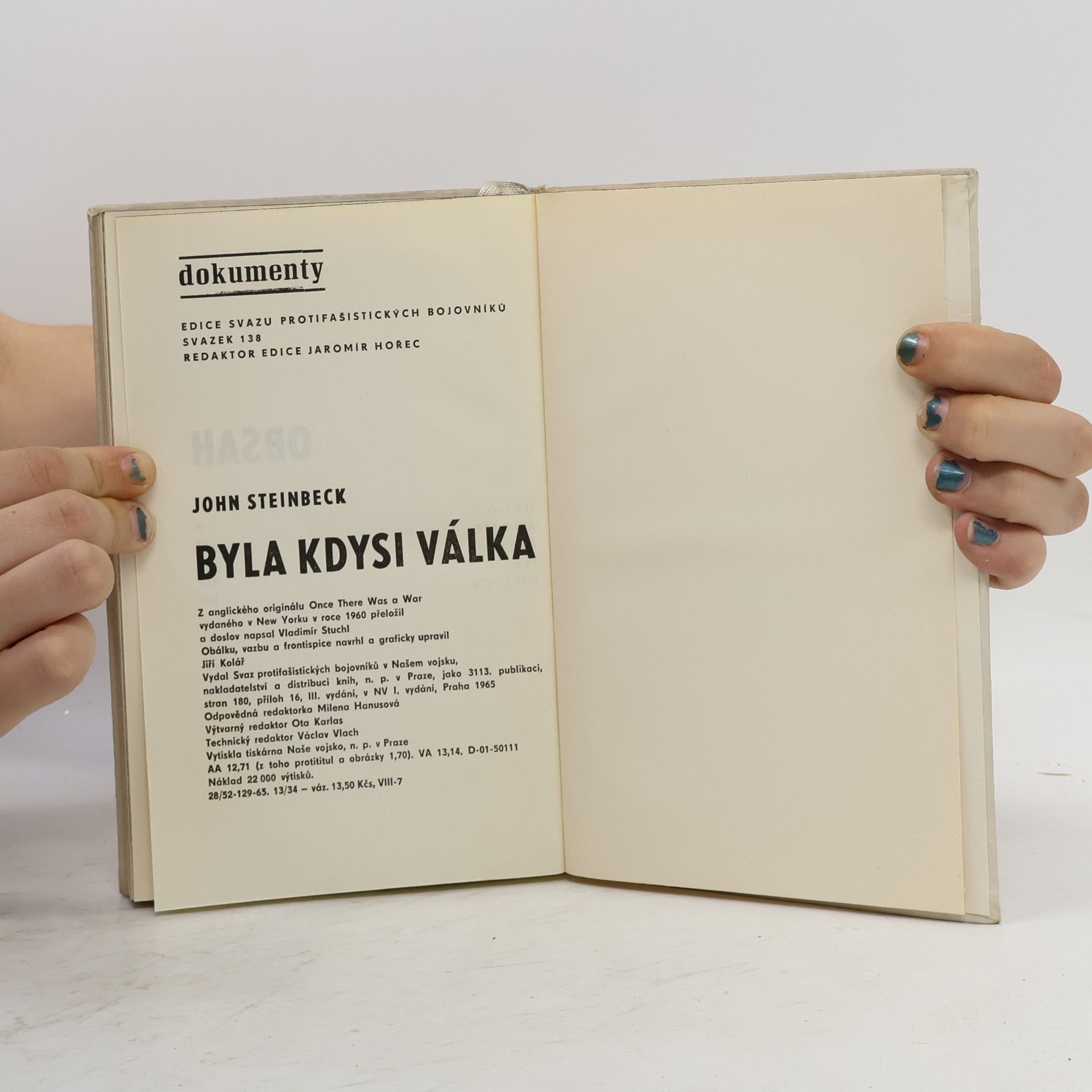 John Steinbeck Byla kdysi válka