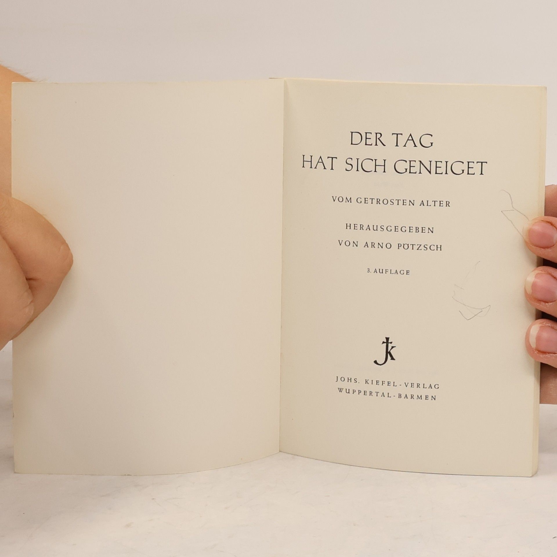 Arno Pötzsch Der Tag hat sich geneiget