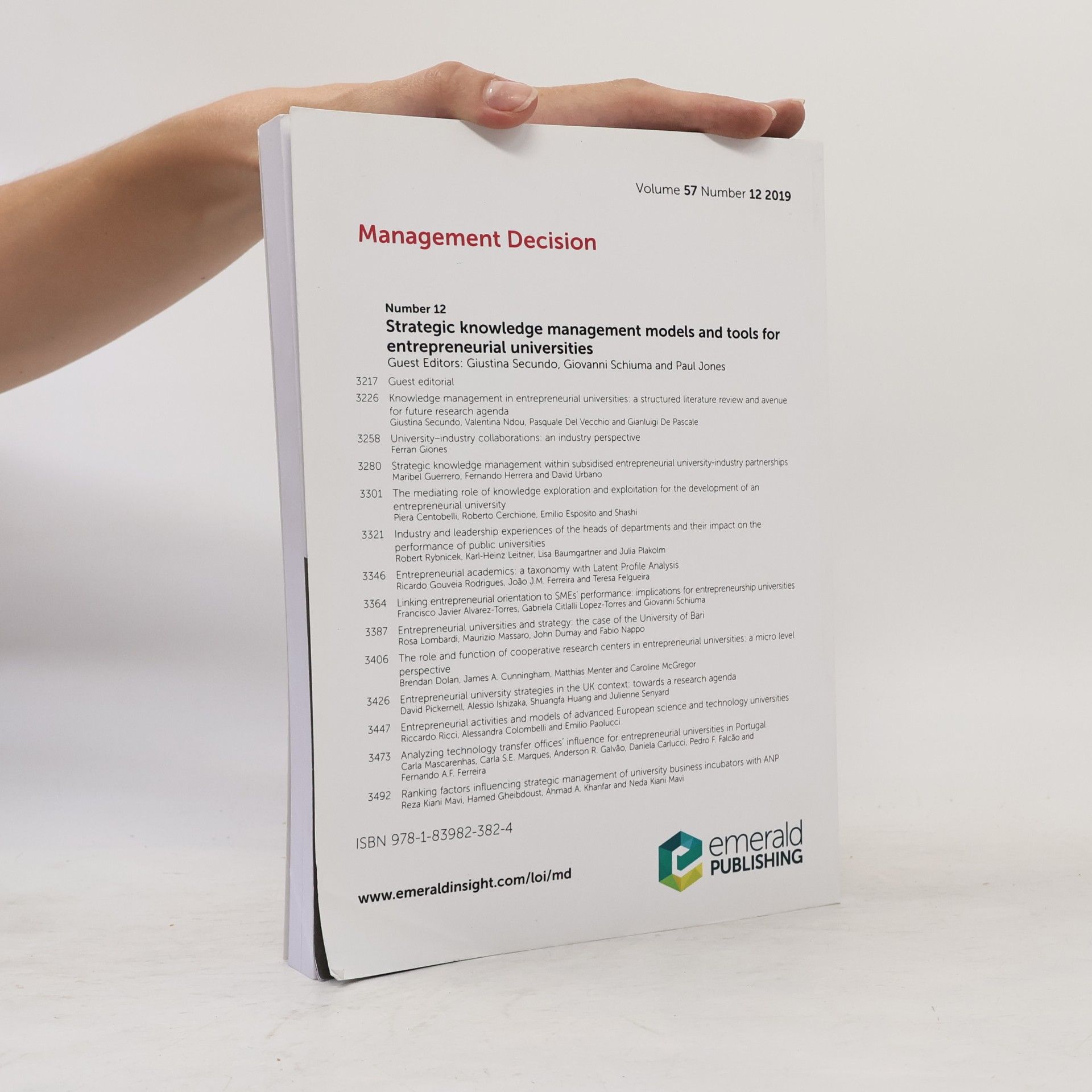 Giustina Secundo Management Decision Volume 57 Number 12 2019