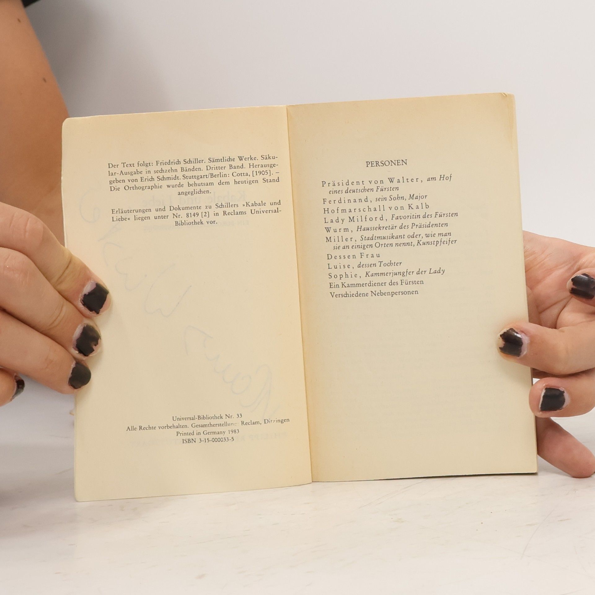 Friedrich Schiller Kabale und Liebe
