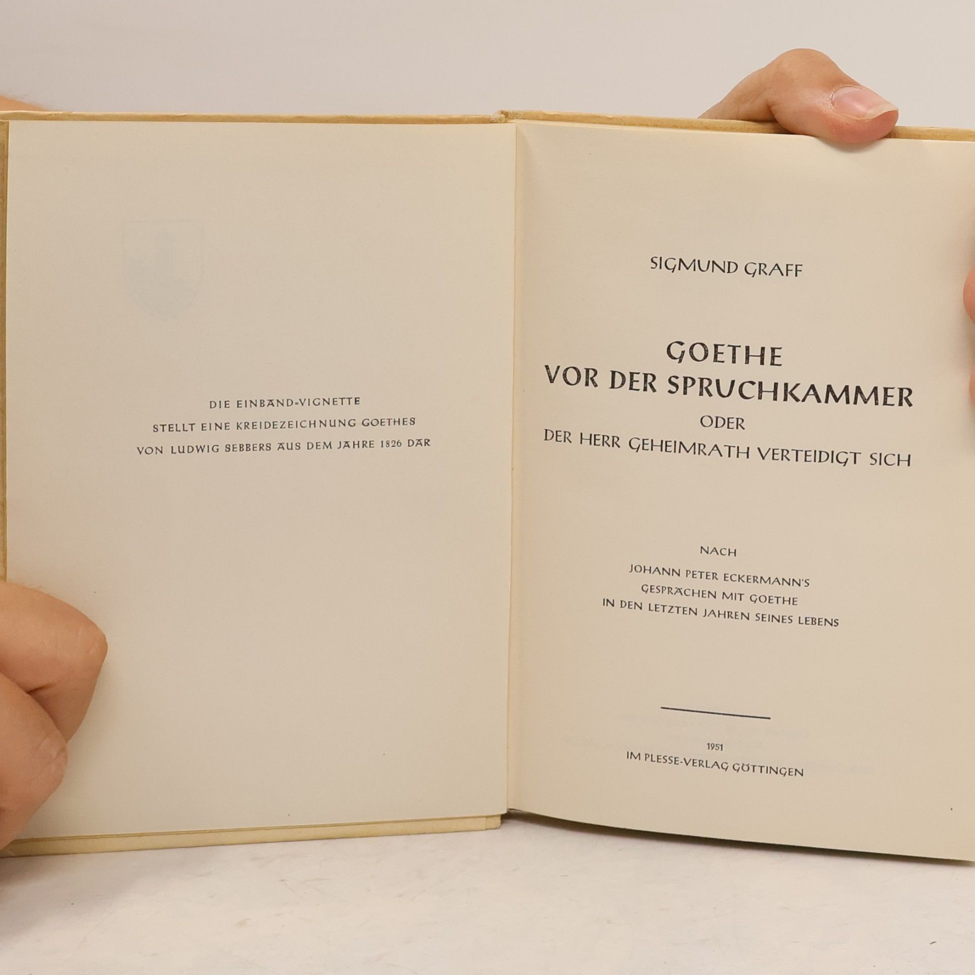 Sigmund Graff Goethe vor der Spruchkammer