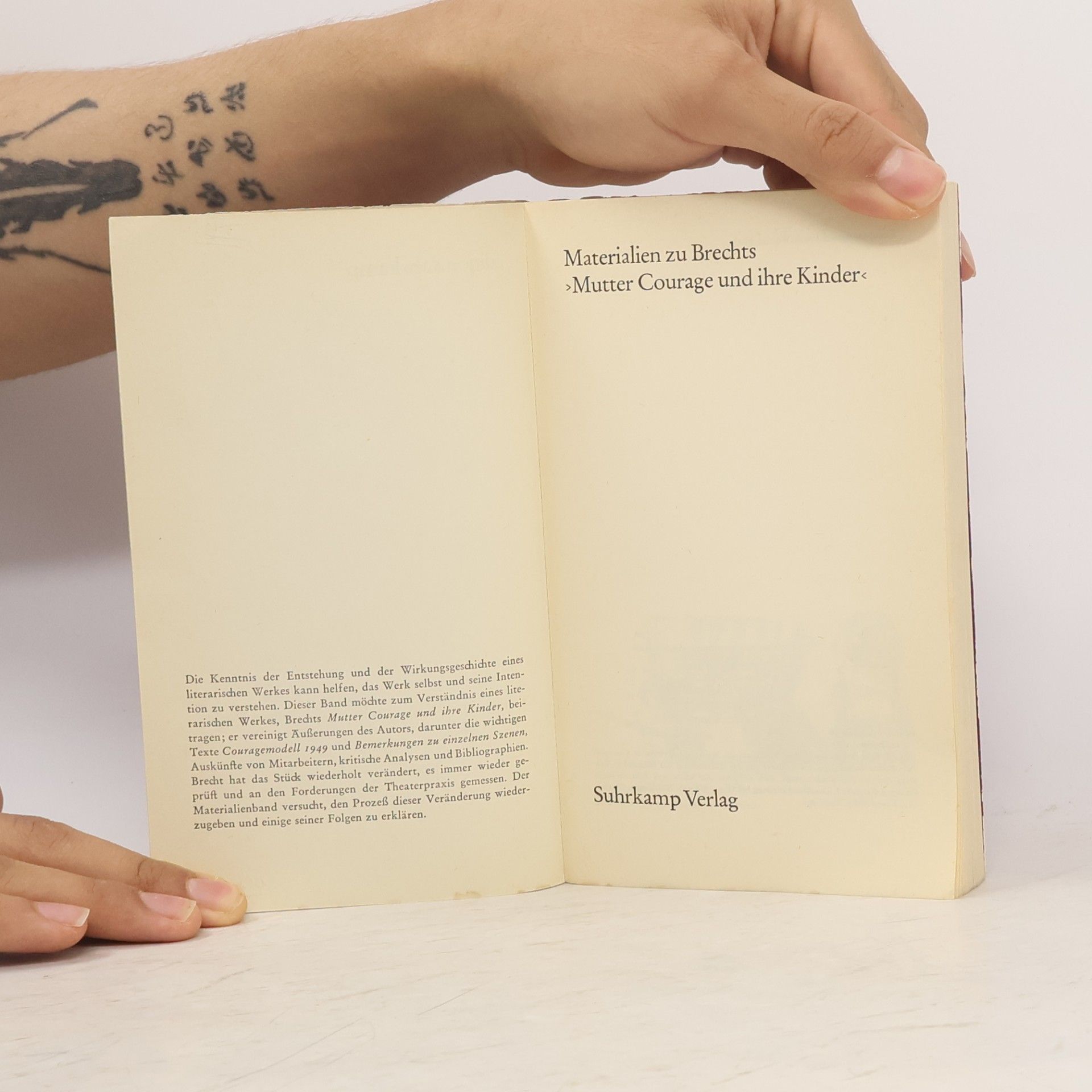 Bertolt Brecht Materialien Zu Brechts "Mutter Courage und Ihre Kinder."