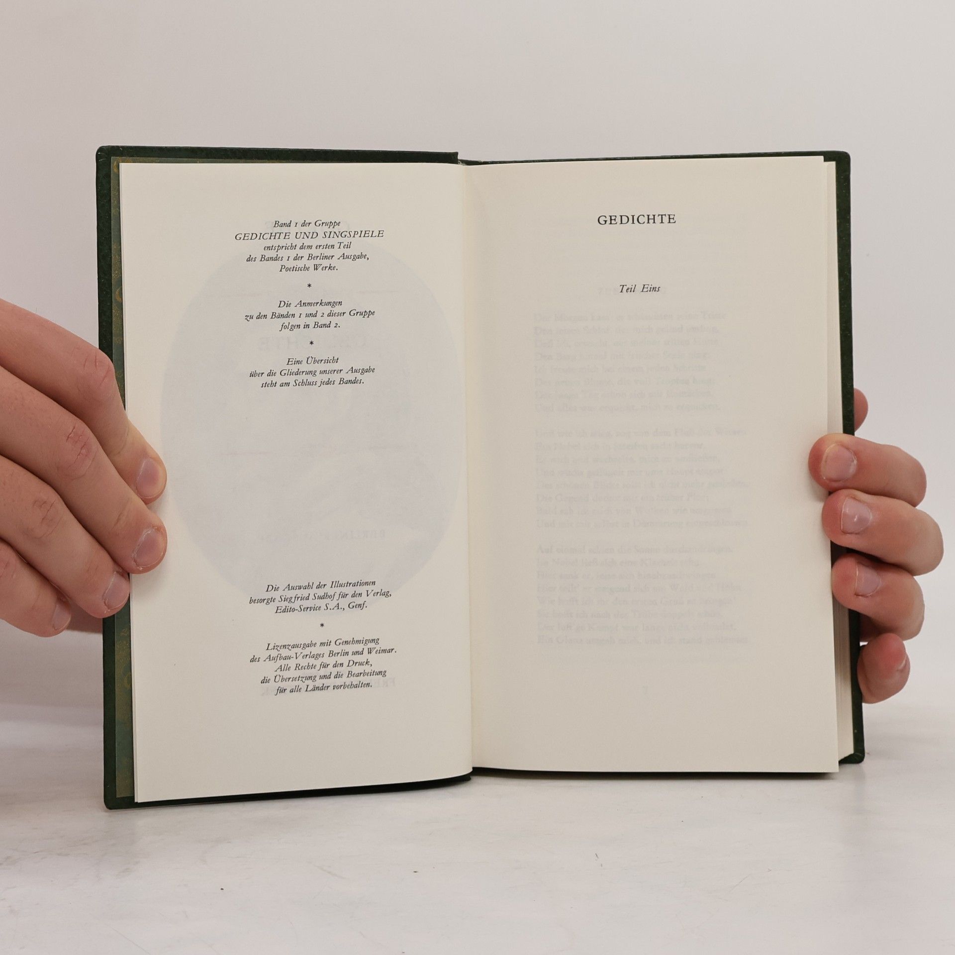 Johann Wolfgang von Goethe Gedichte und Singspiele 1