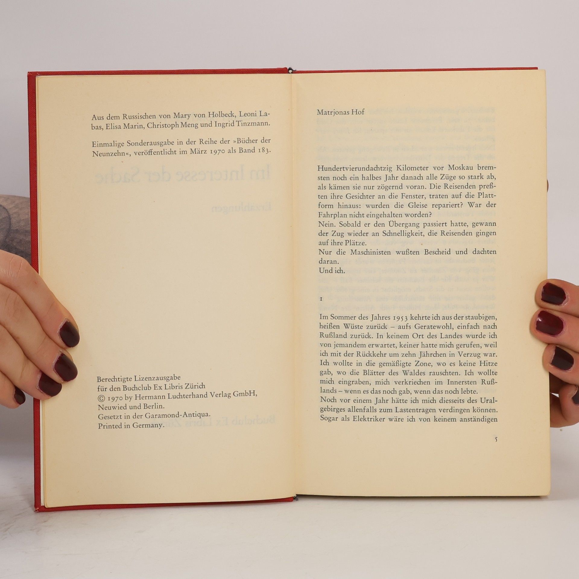 Aleksandr Solzhenitsyn Im Interesse der Sache