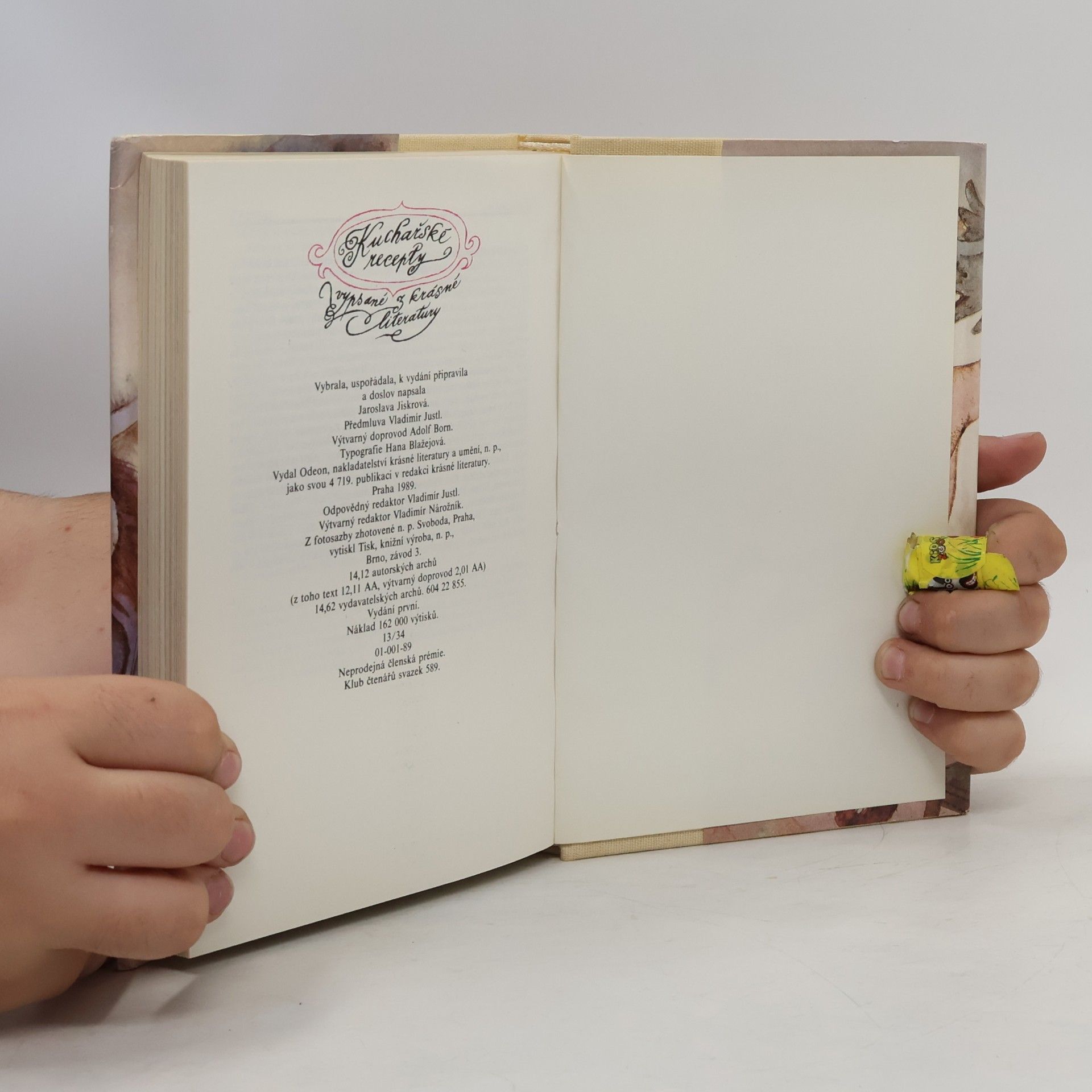 Jaroslava Jiskrová Kuchařské recepty vypsané z krásné literatury