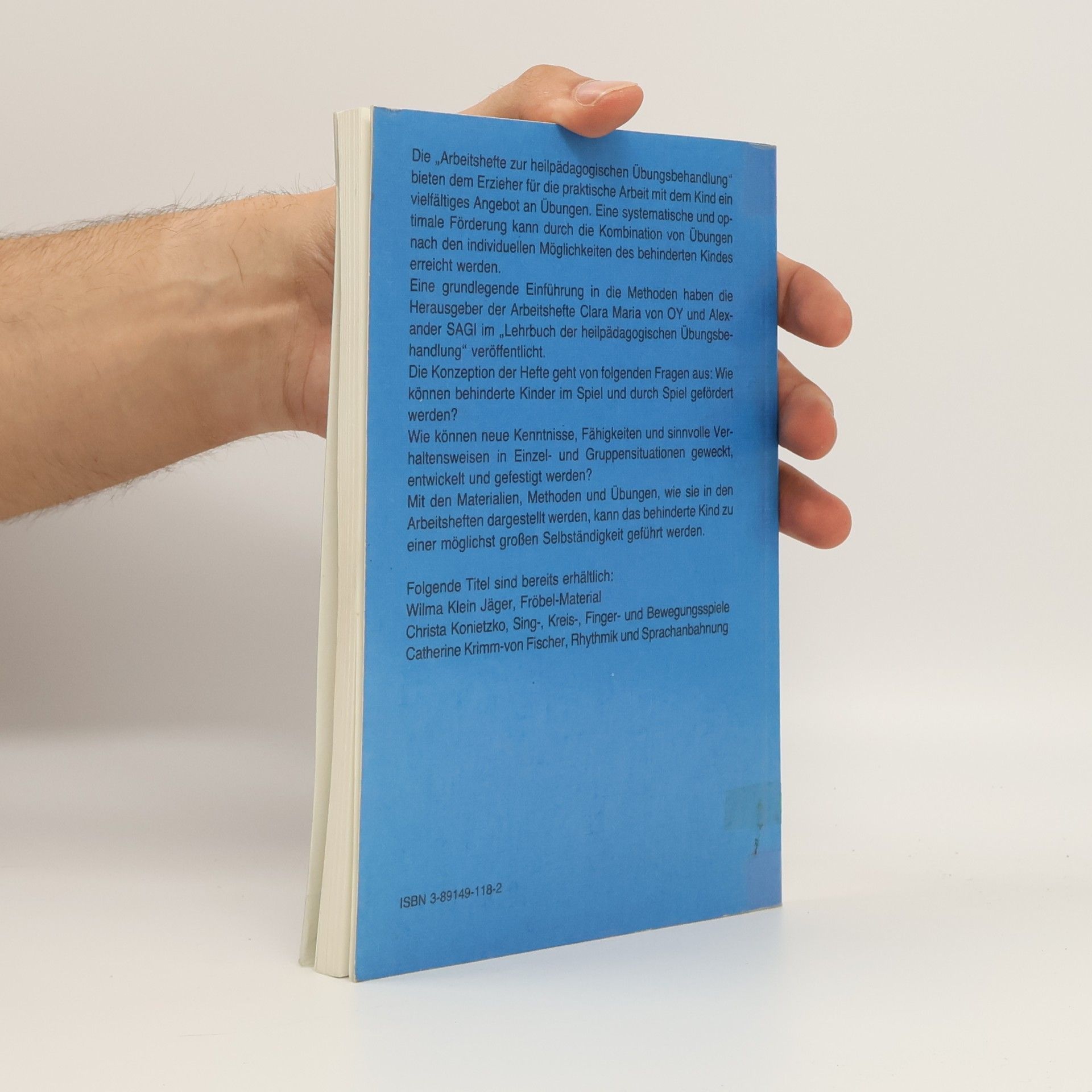 Clara Maria von Oy Montessori-Material zur Förderung des entwicklungsgestörten und des behinderten Kindes