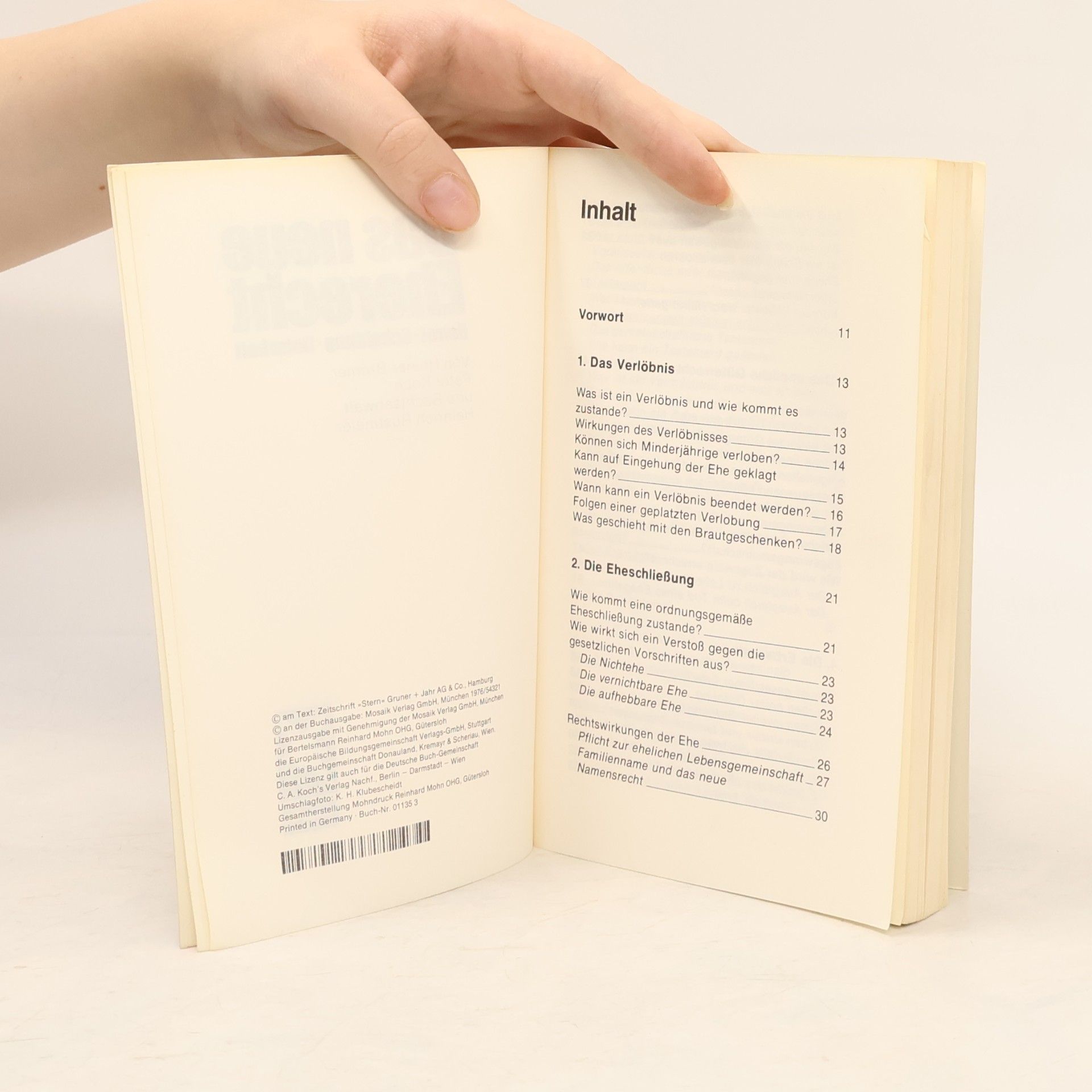 Various authors Das neue Eherecht