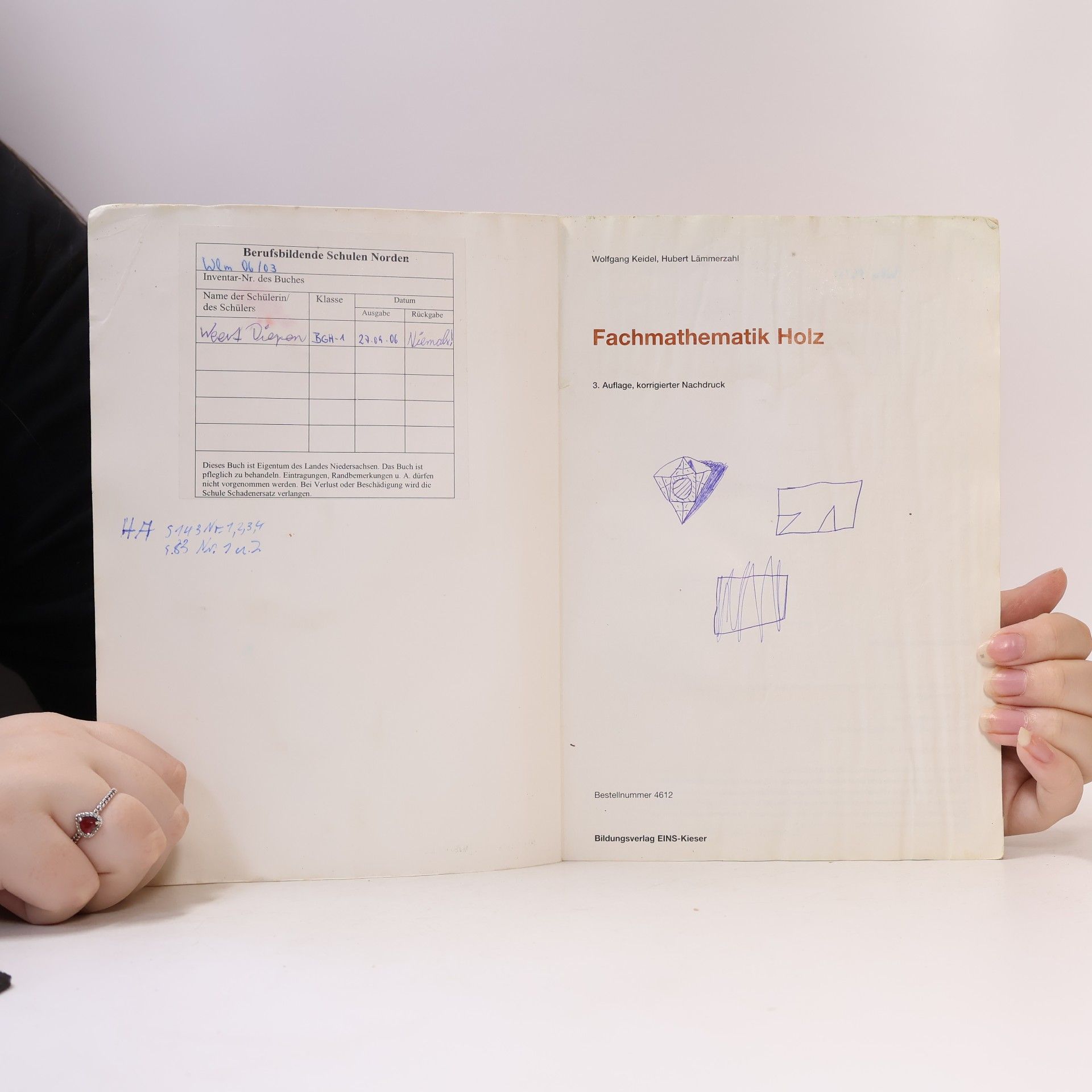 Hubert Lämmerzahl Fachmathematik Holz: Schülerband