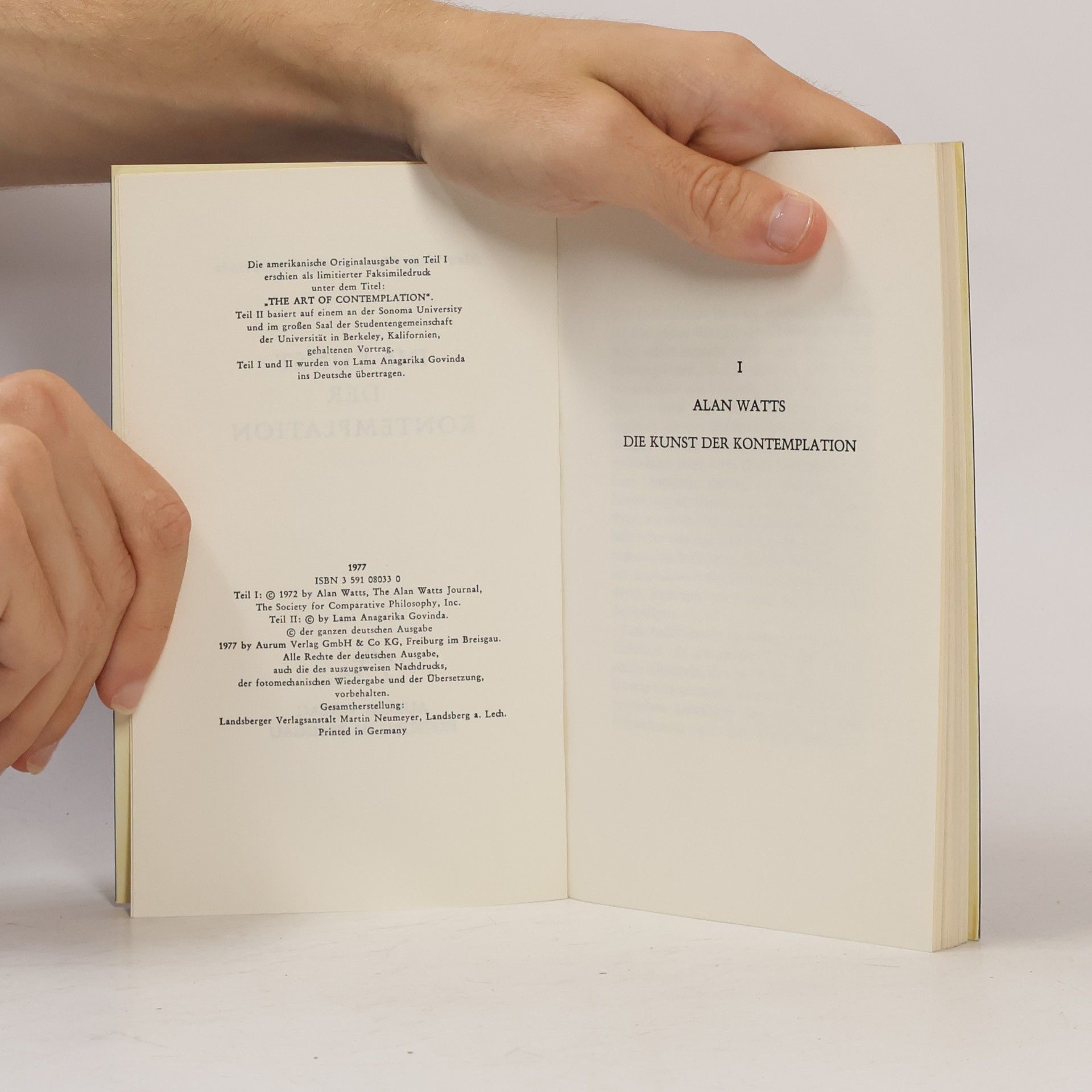 Alan Watts Die Kunst der Kontemplation