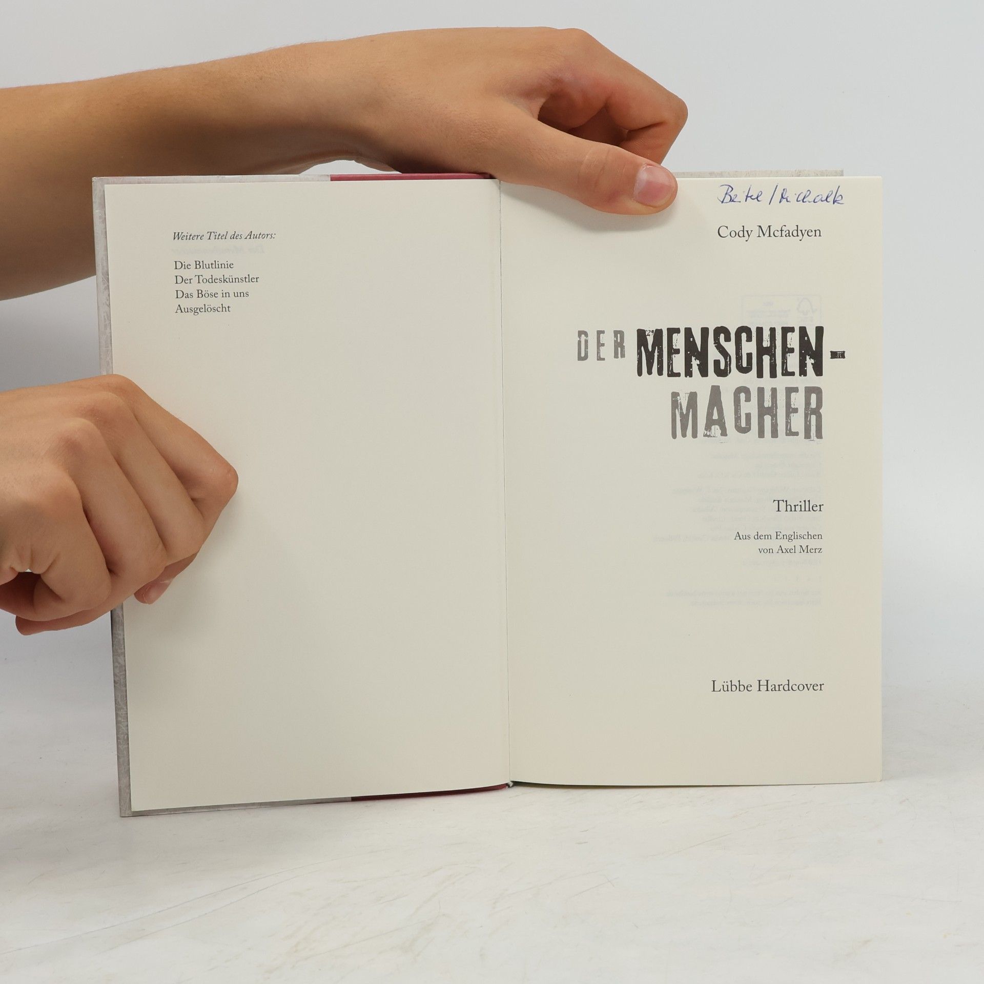 Cody Mcfadyen Der Menschenmacher