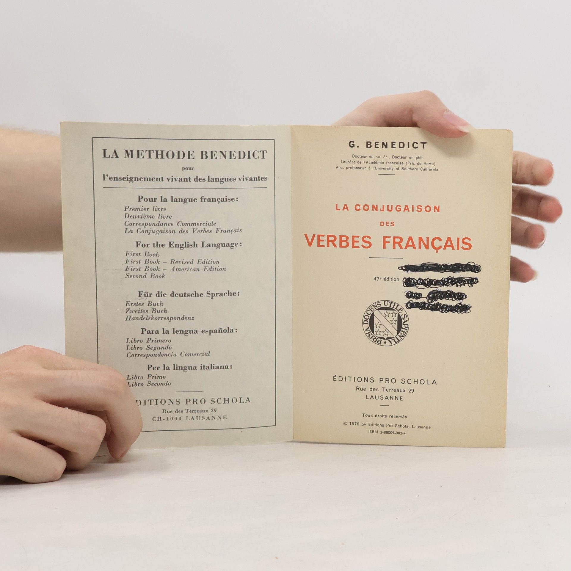 G. Benedict La conjugaison des verbes français