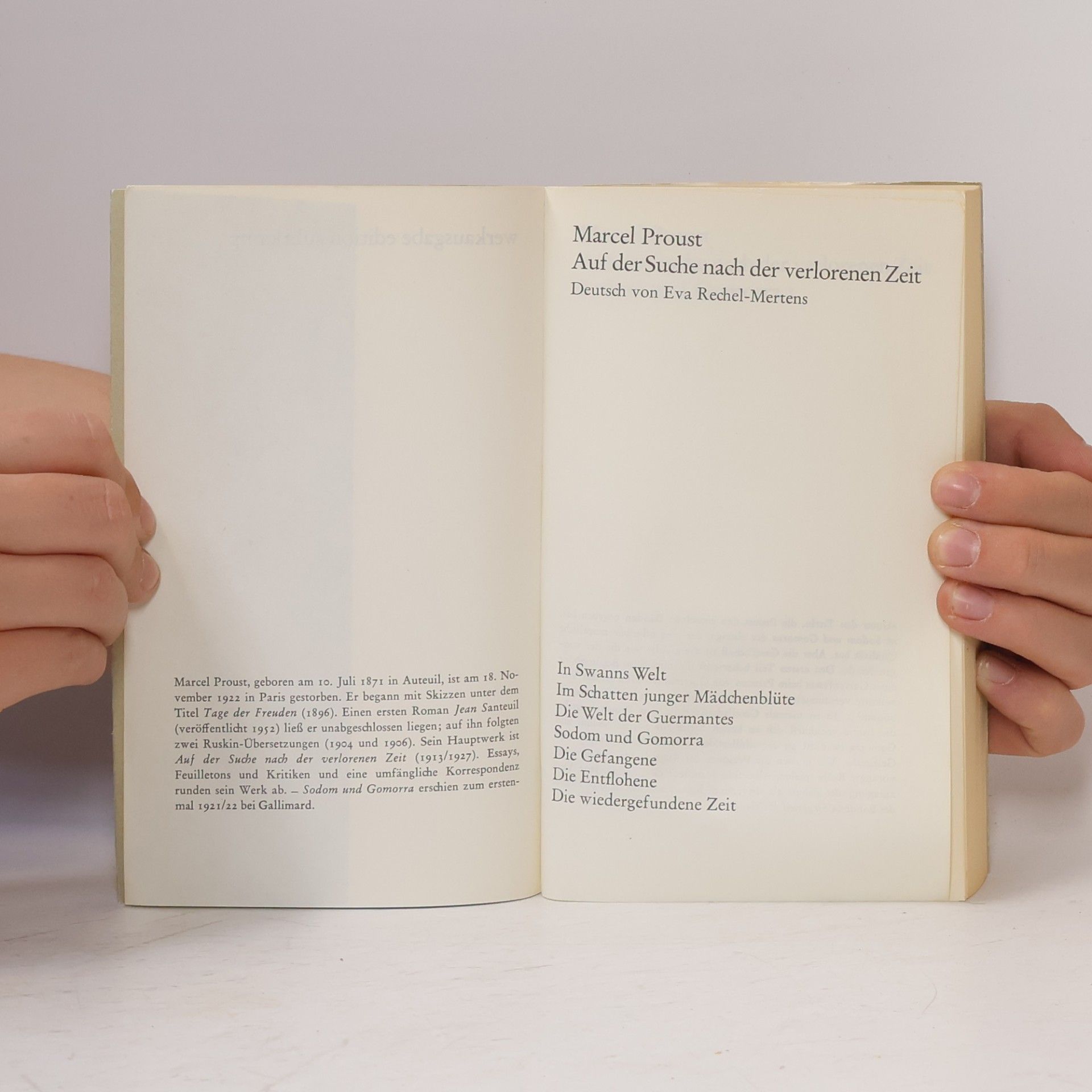 Marcel Proust Auf der Suche nach der verlorenen Zeit