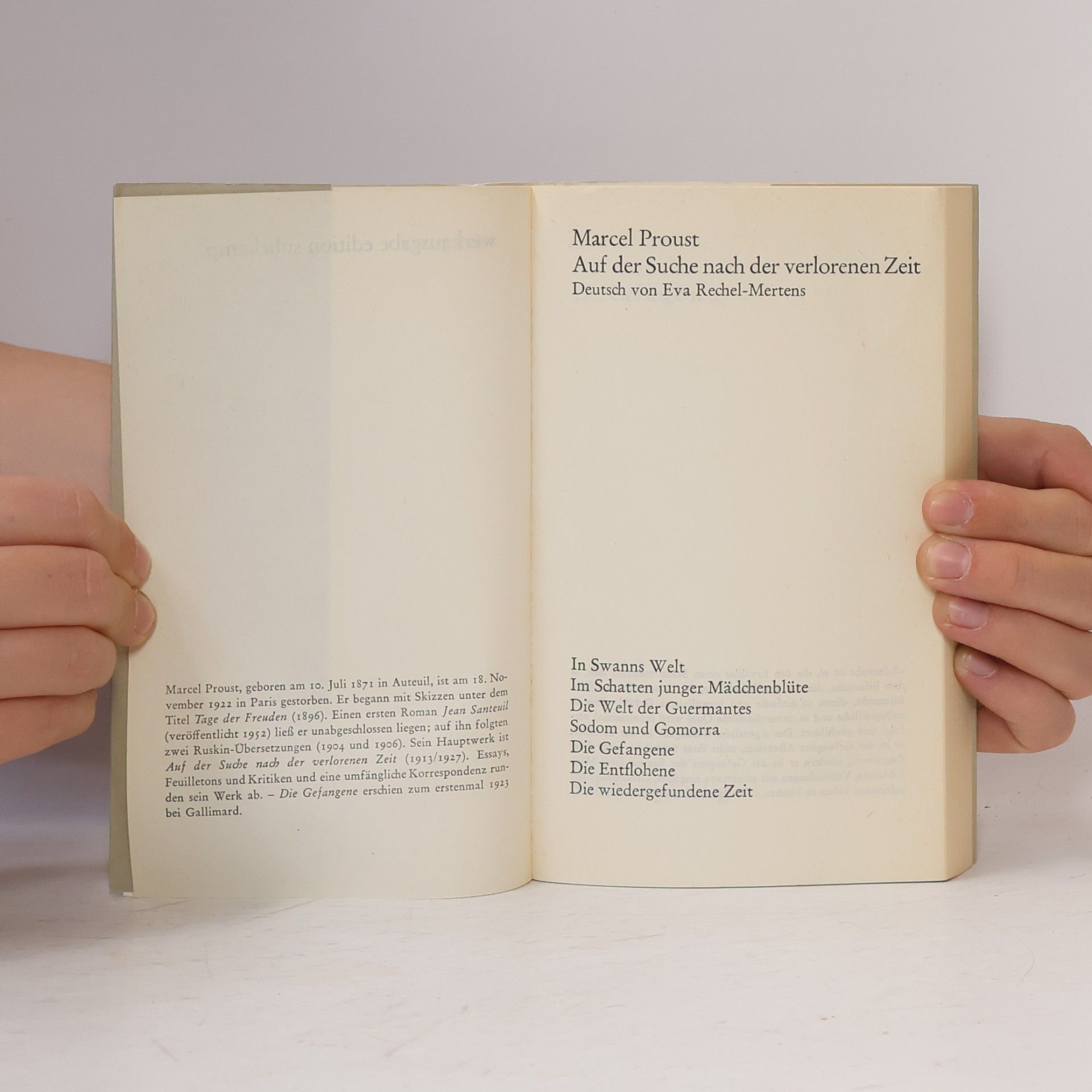 Marcel Proust Auf der Suche nach der verlorenen Zeit
