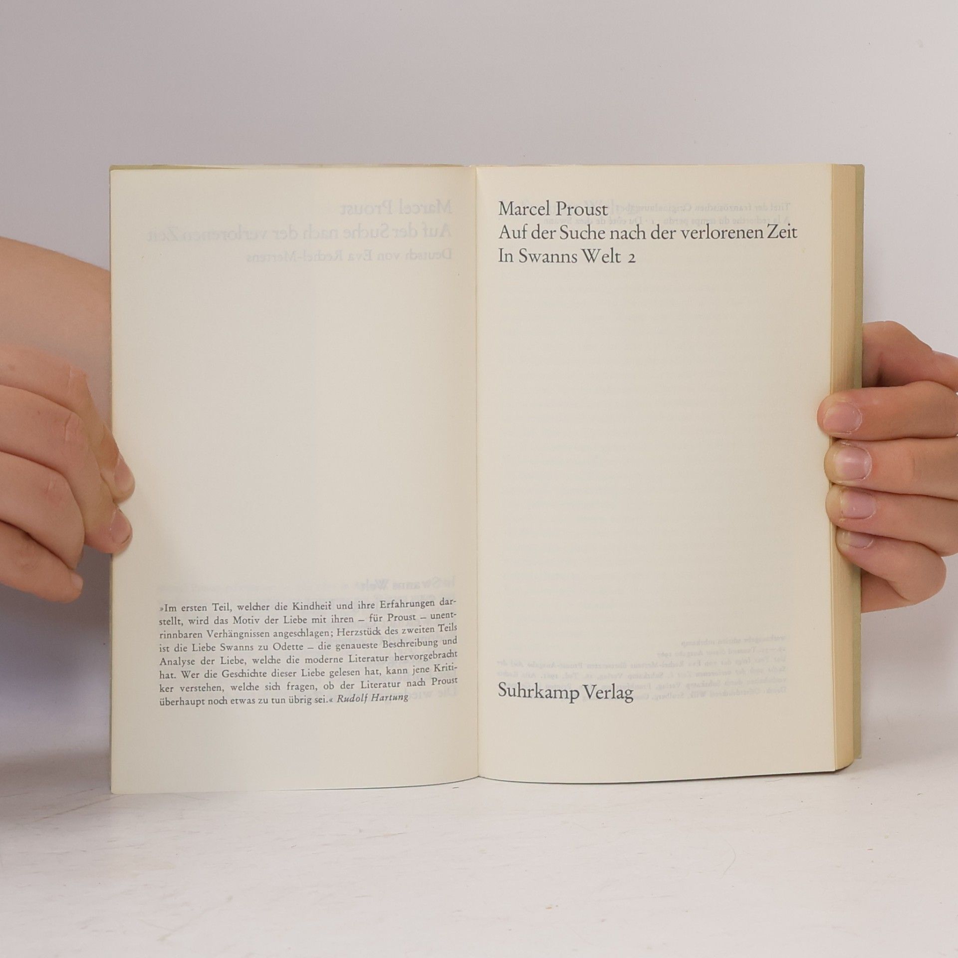 Marcel Proust Auf der Suche nach der verlorenen Zeit. In Swanns Welt 2