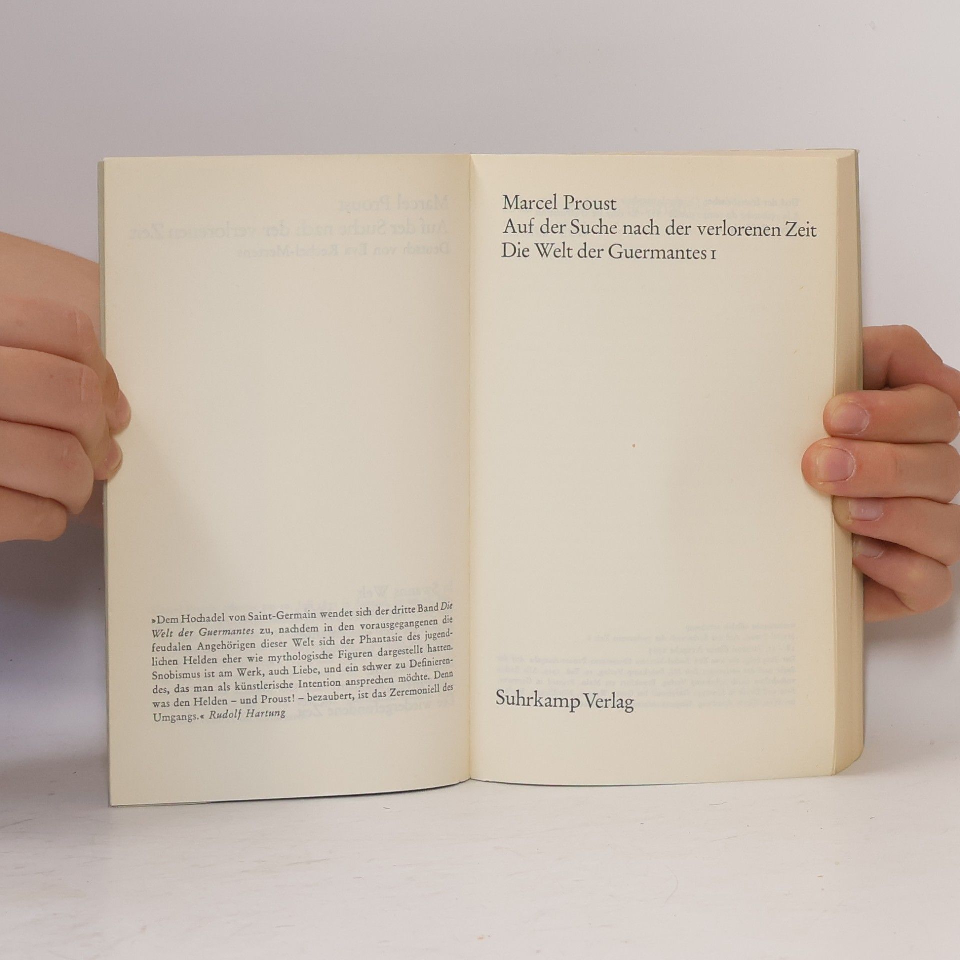 Marcel Proust Auf der Suche nach der verlorenen Zeit. Die Welt der Guermantes 1