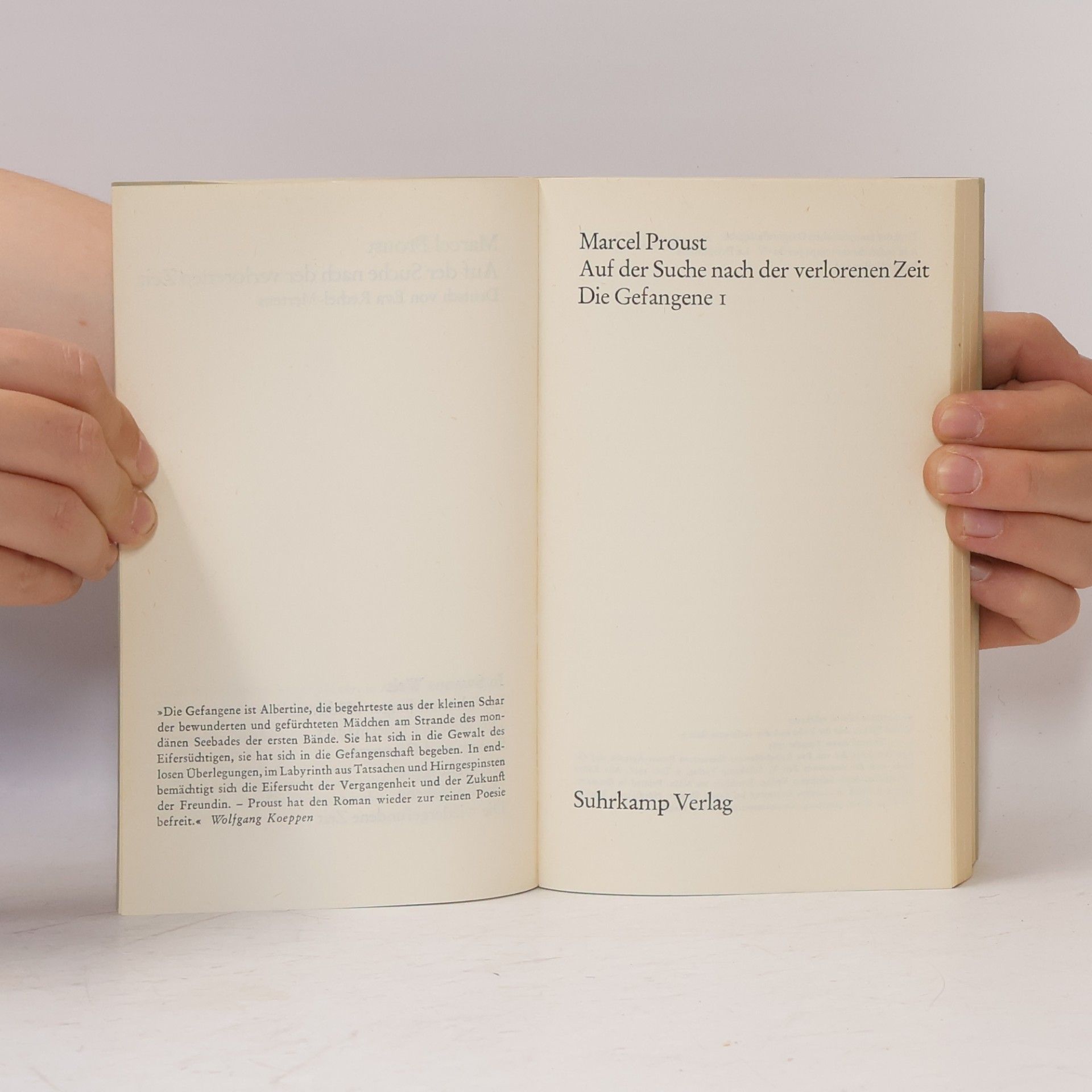Marcel Proust Auf der Suche nach der verlorenen Zeit 9. Die Gefangene I