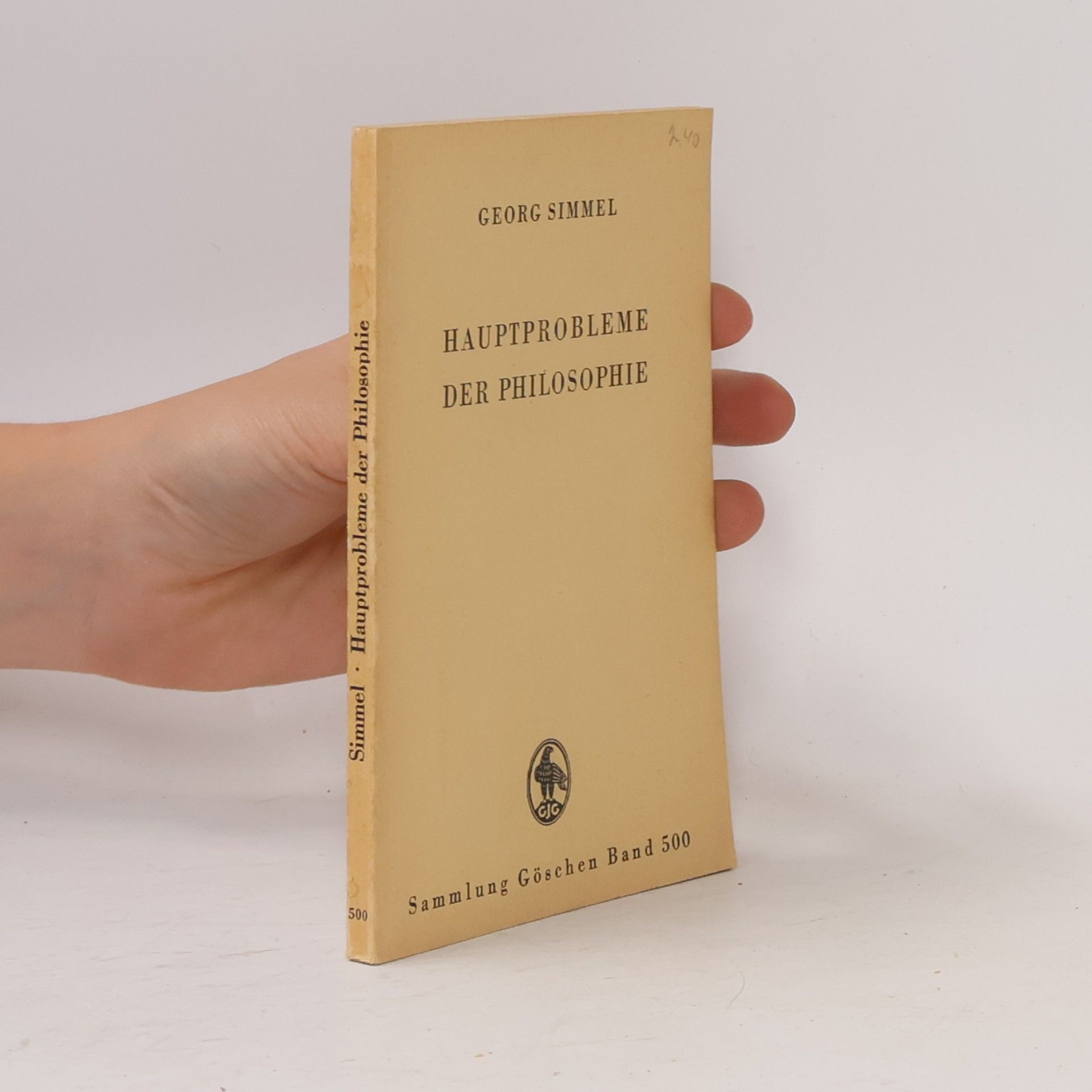 Georg Simmel Hauptprobleme der Philosophie