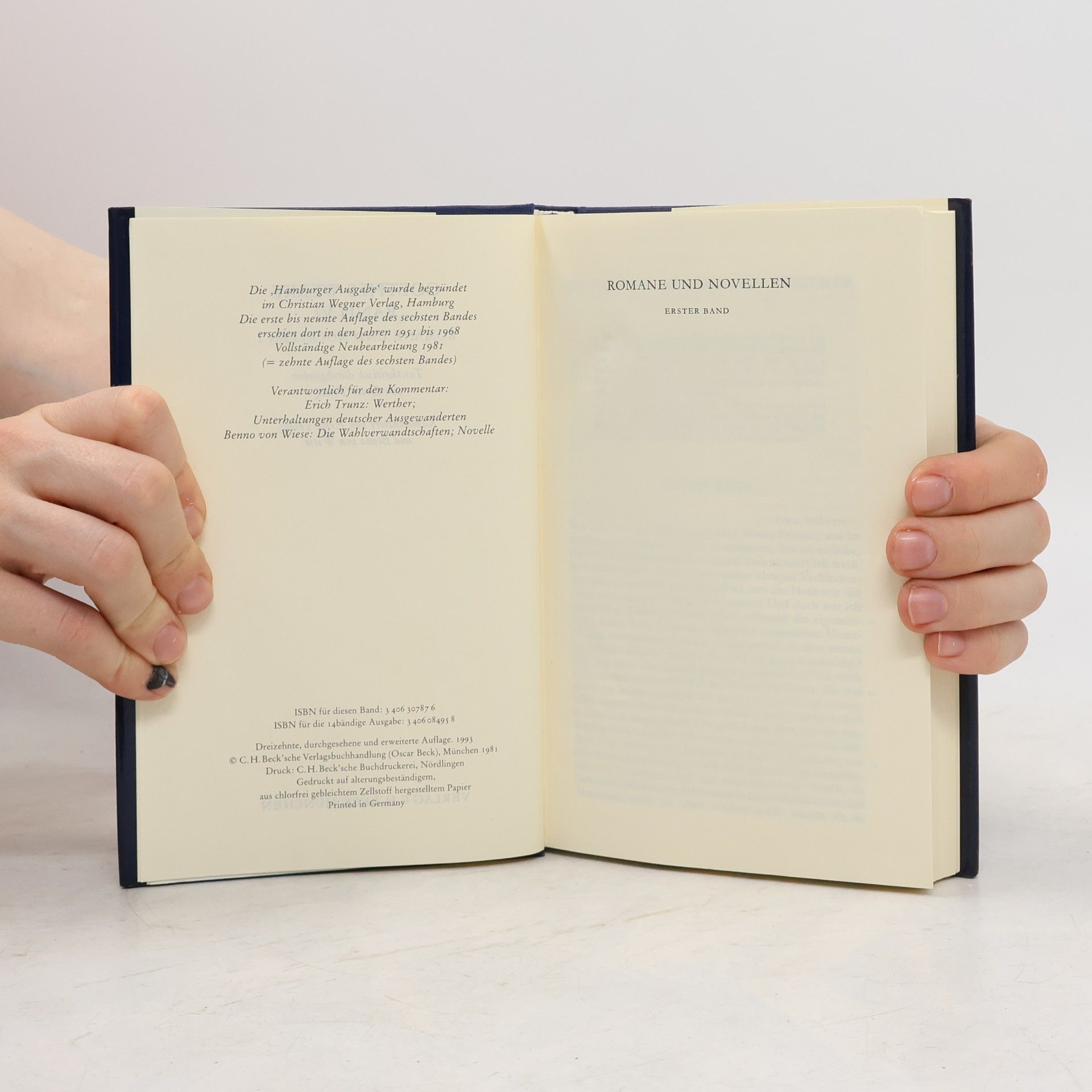 Johann Wolfgang von Goethe Goethes Werke, Hamburger Ausgabe in 14 Bänden - 6: Romane und Novellen. Tl.1