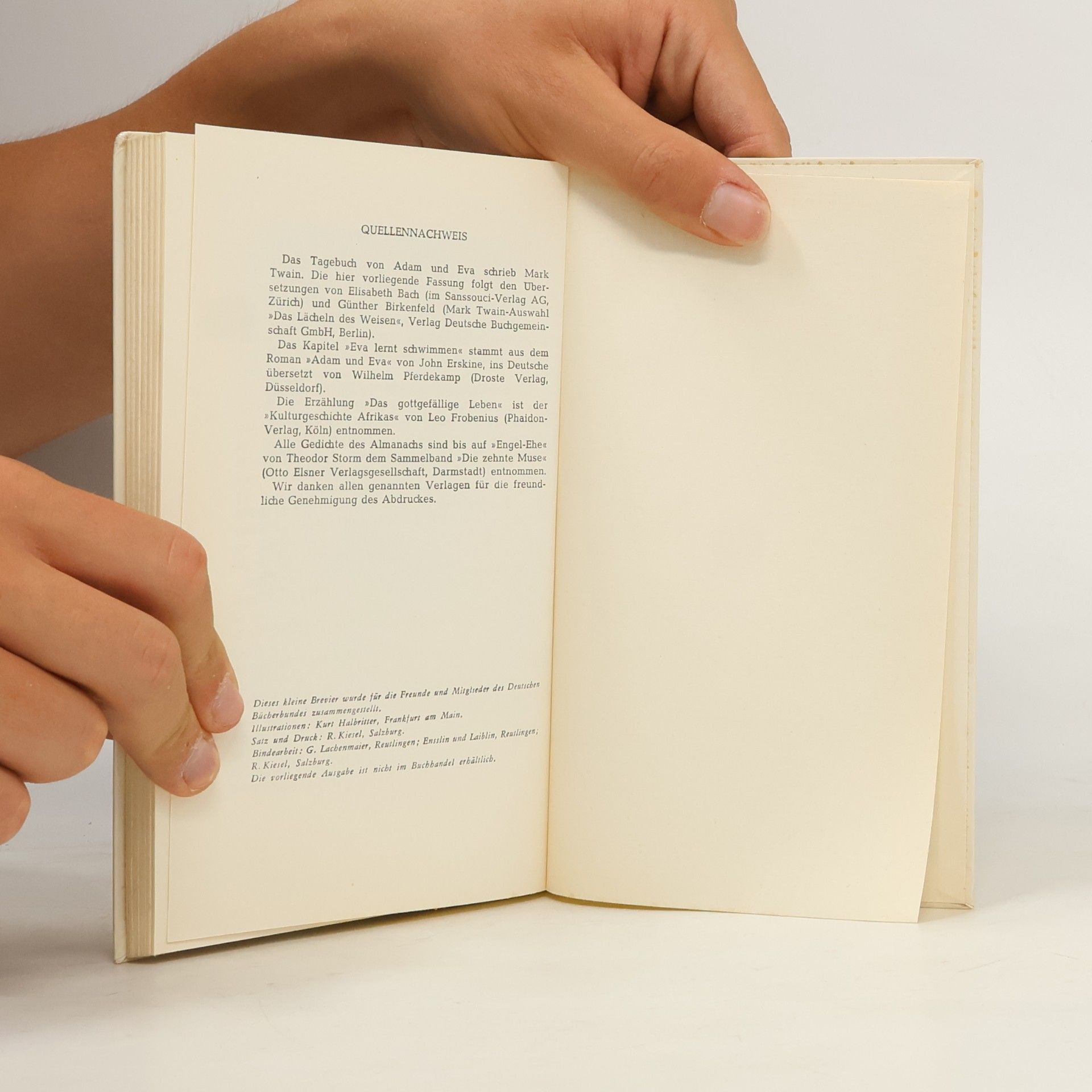 Autores varios Adam und Eva. Ein kleines Brevier
