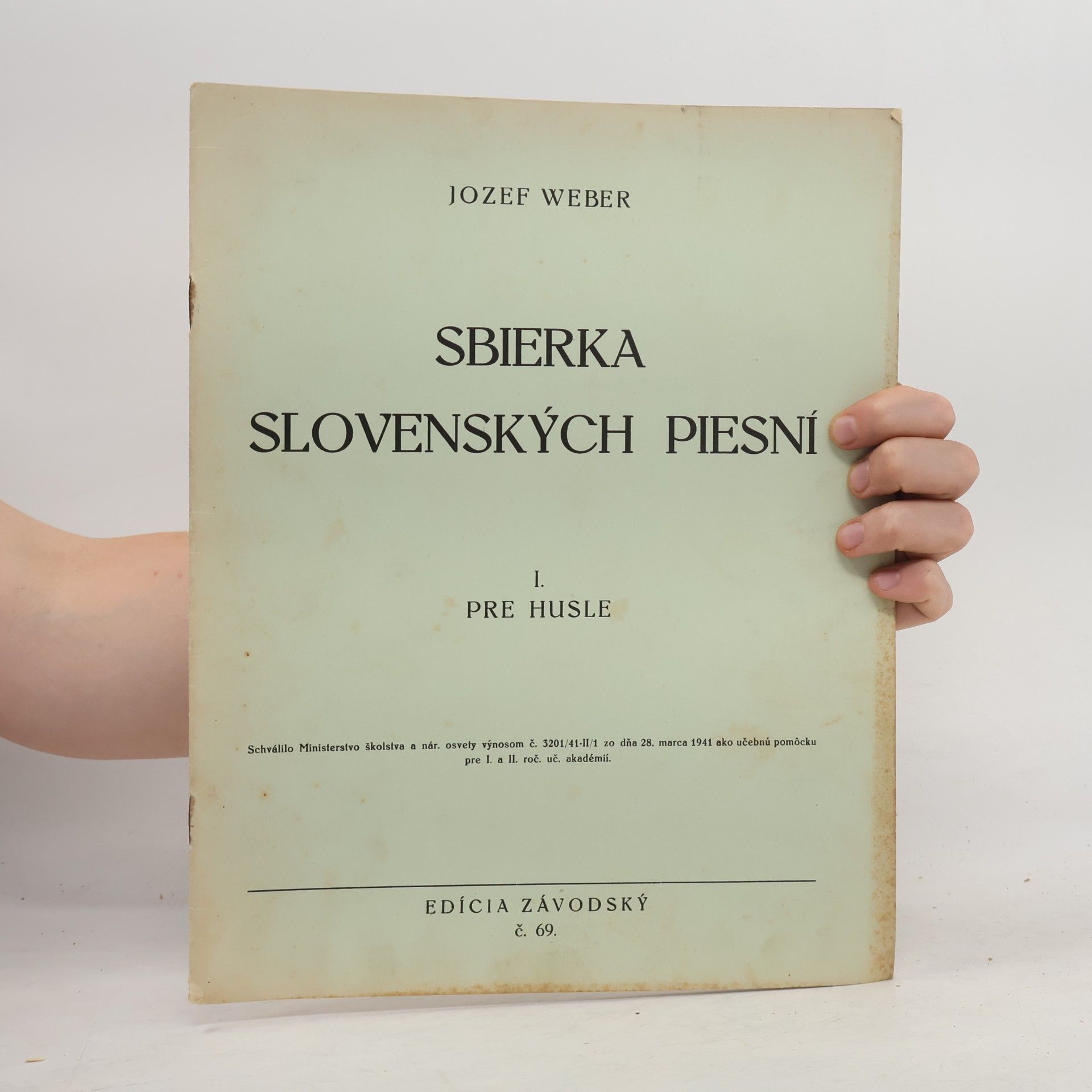 Jozef Weber Sbierka slovenských piesní. I, Pre husle