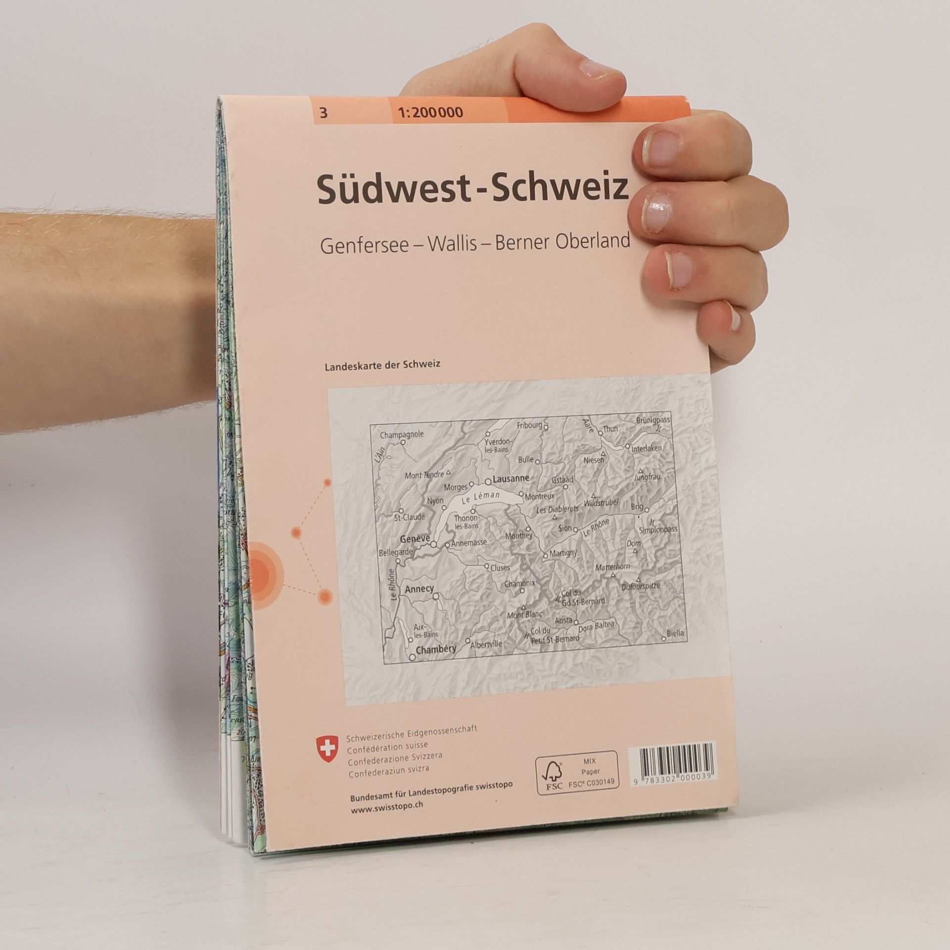 Kolektiv autorů Swisstopo Schweiz Süd-West 1 : 200 000