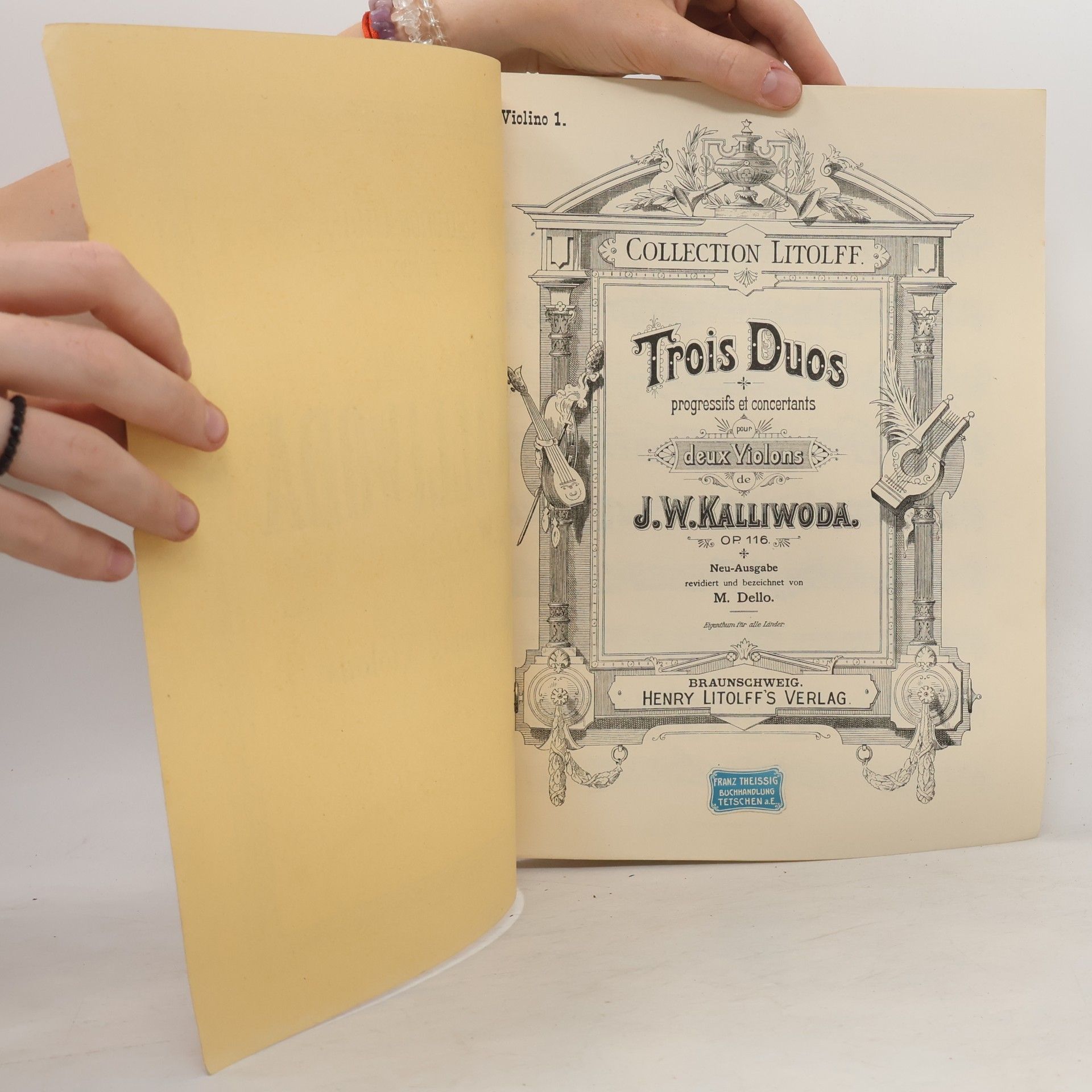 J. W. Kalliwoda Trois Duos progressifs et concertants pour deux Violons