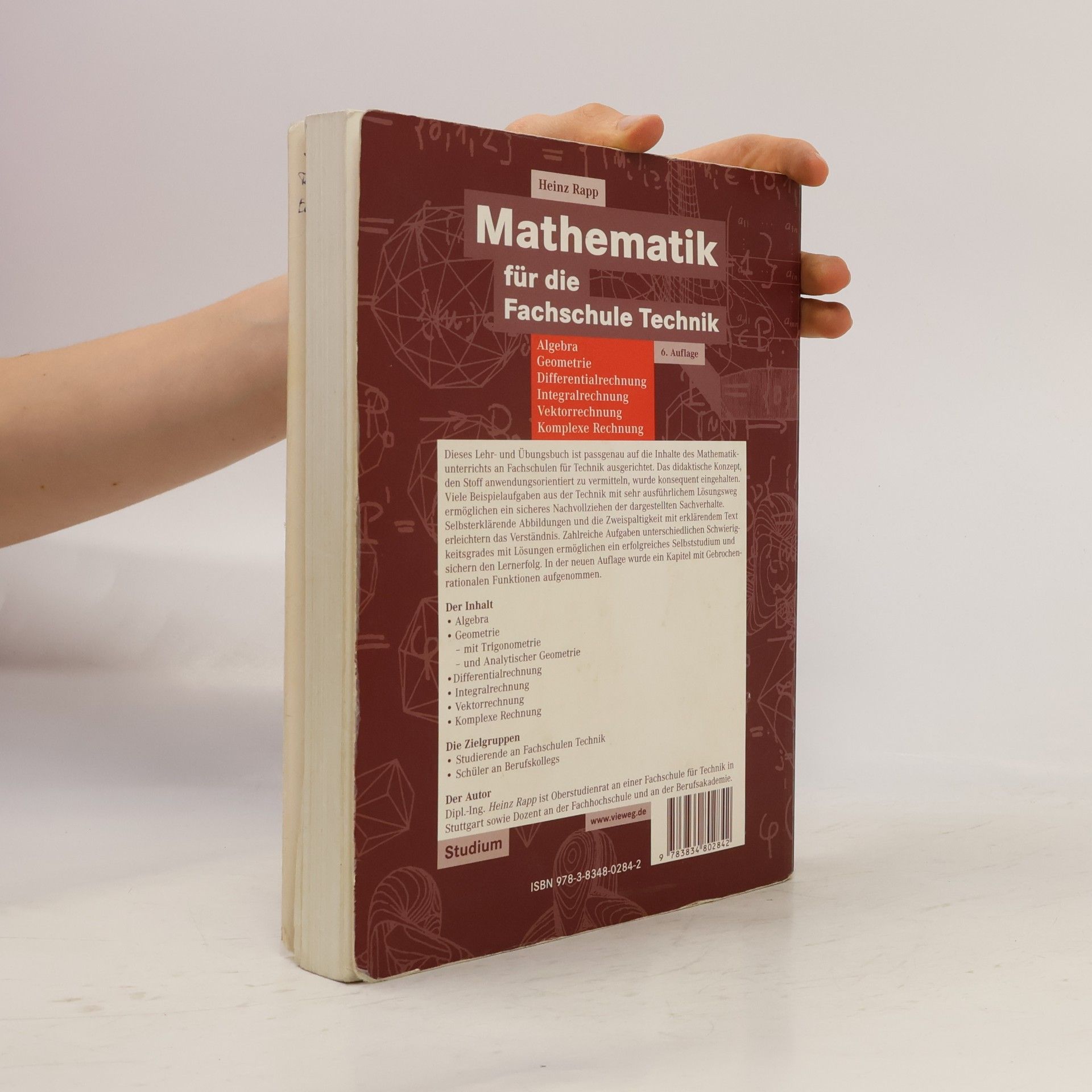 Heinz Rapp Mathematik für die Fachschule Technik