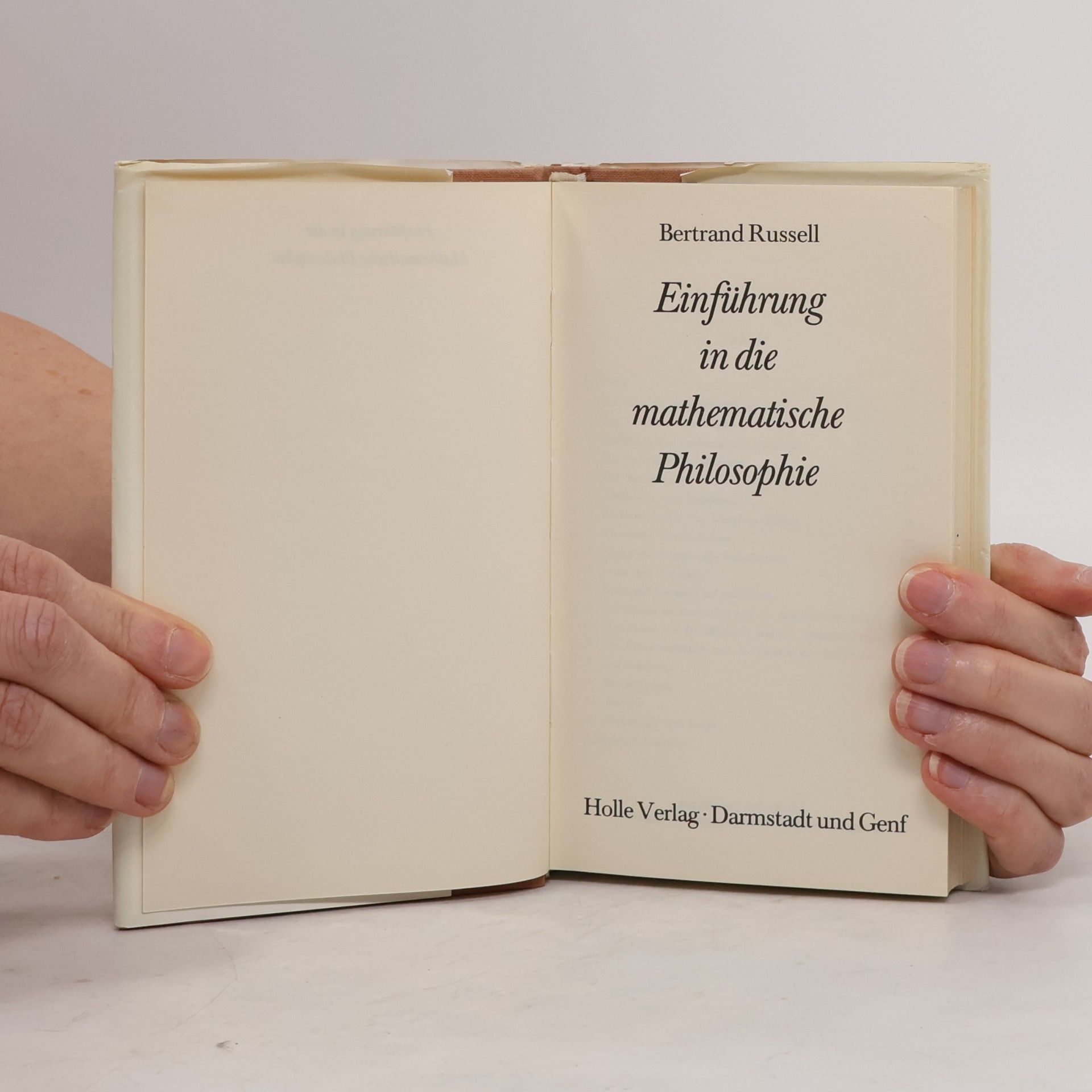Bertrand Russell Einführung in die mathematische Philosophie