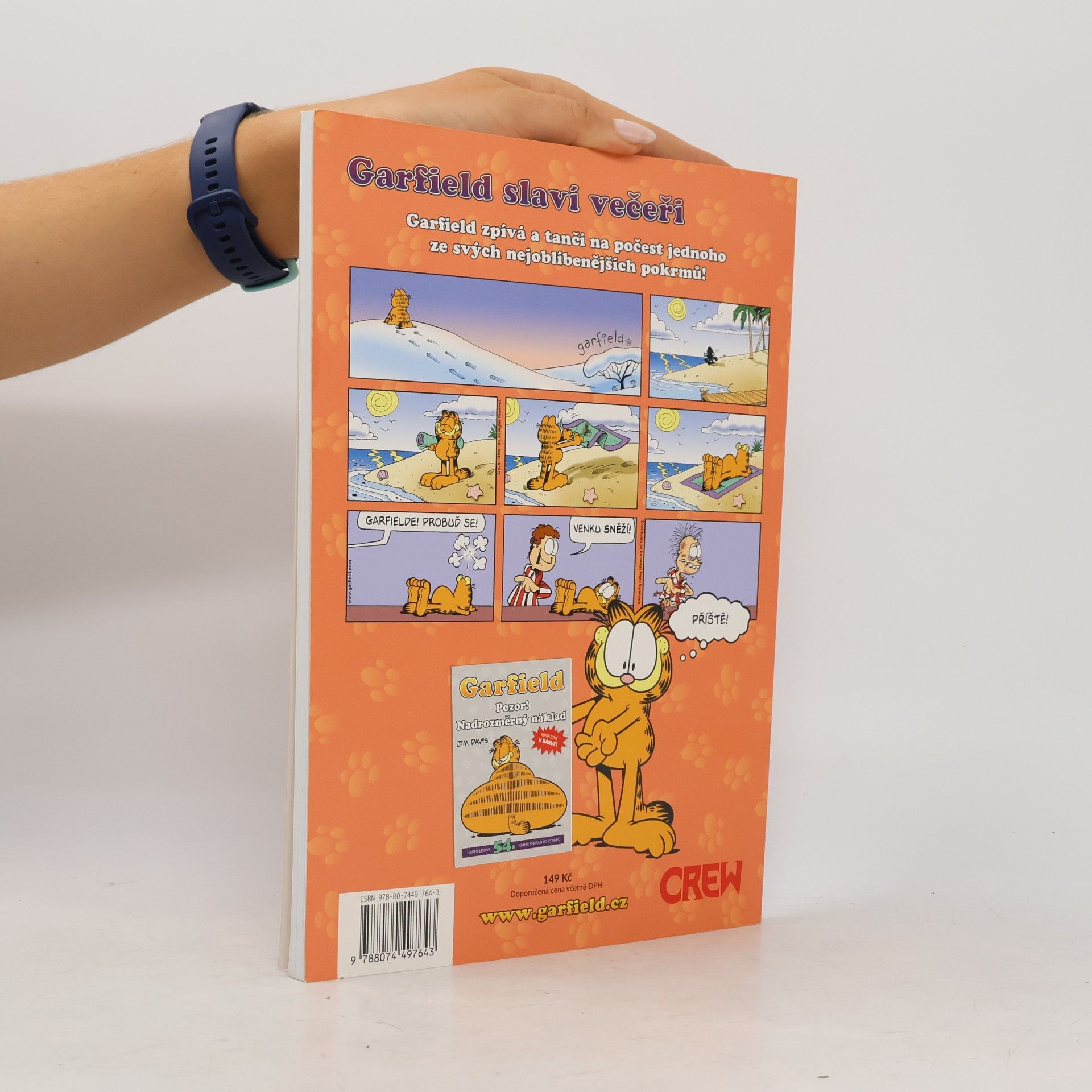 Jim Davis Garfield slaví večeři