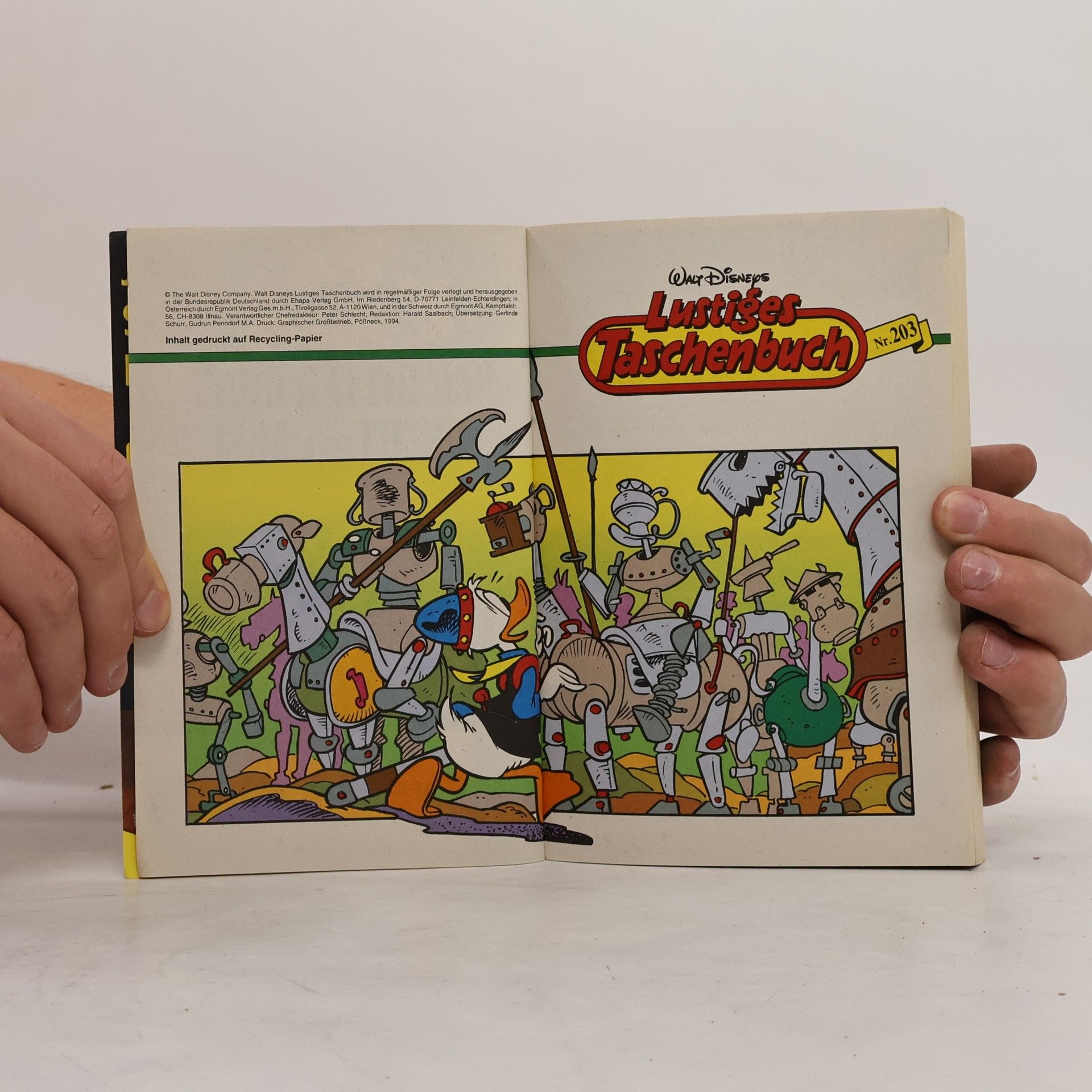 Walt Disney Lustiges Taschenbuch Nr. 203. Der ritter ohne furcht und adel