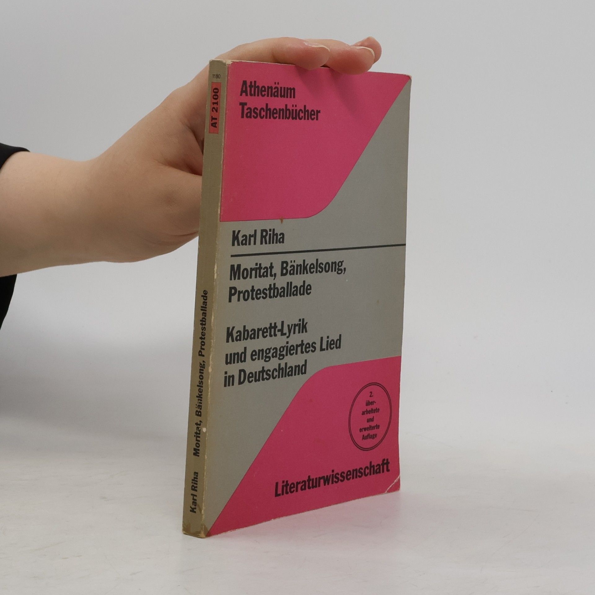 Karl Riha Athenäum Taschenbücher: Moritat, Bänkelsong, Protestballade