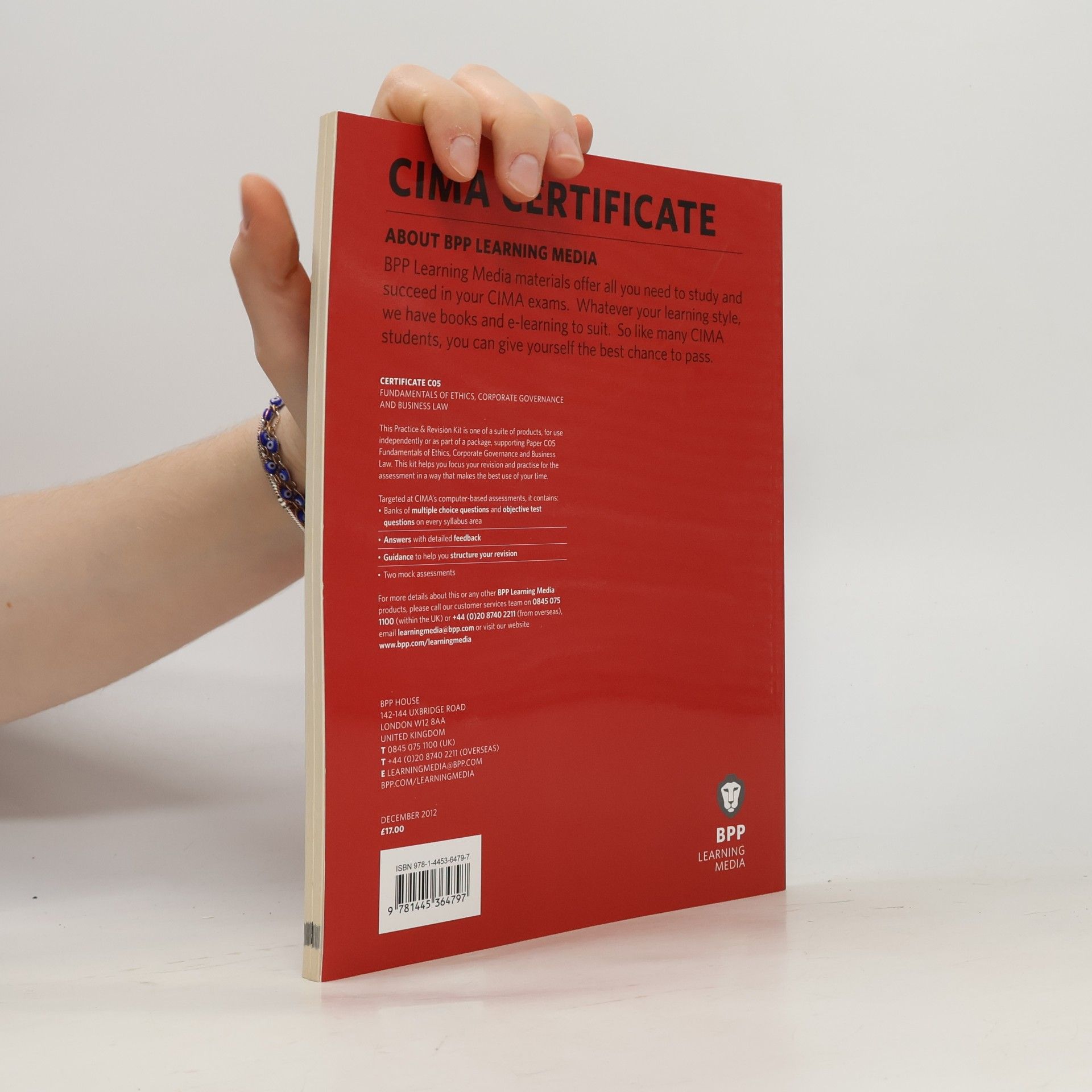 BPP Learning Media (Firm) CIMA Certificate - C05: CIMA - Fundamentals Of Ethics, Corporate Governance And Business Law