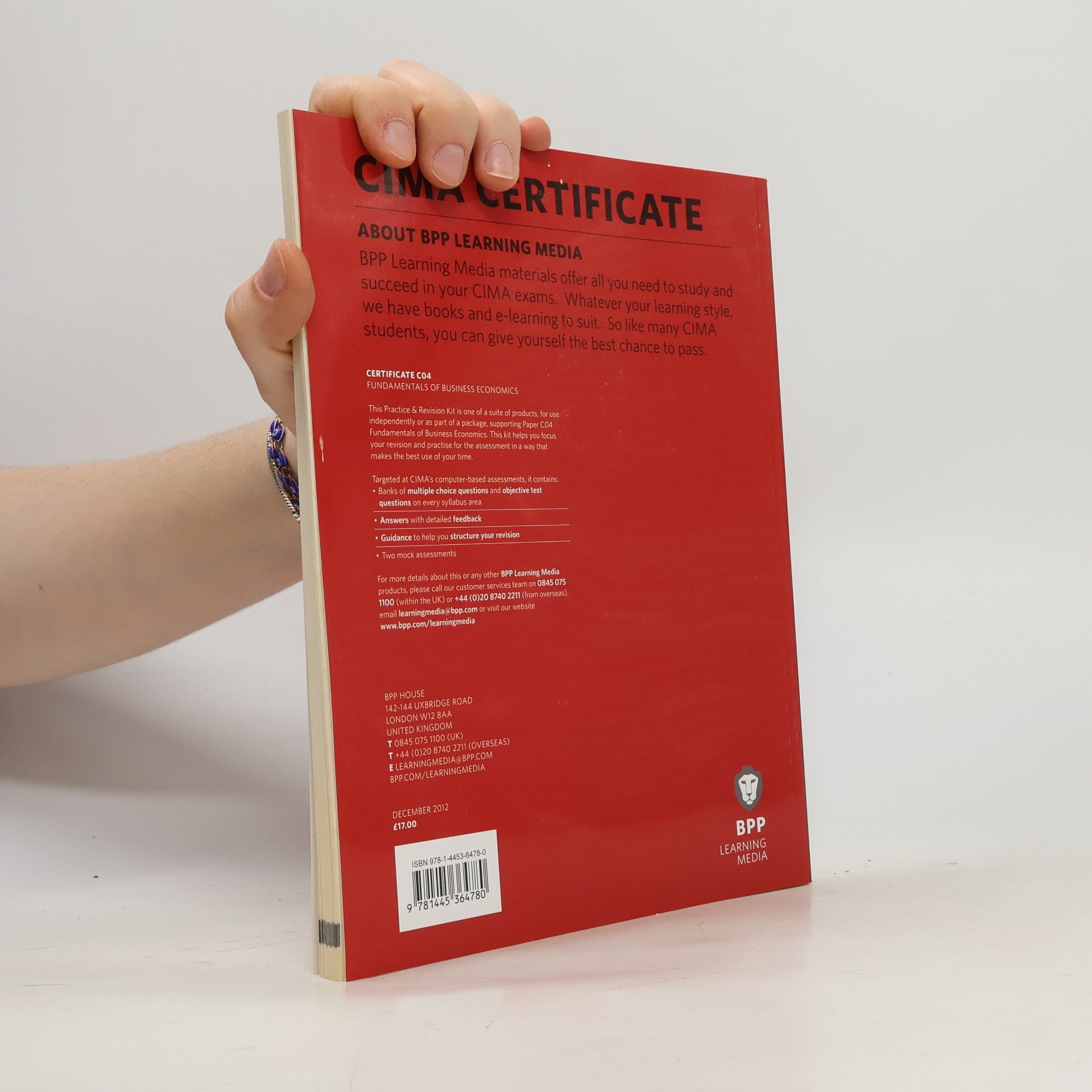 BPP Learning Media Staff CIMA Certificate - C04: Fundamentals of Business Economics