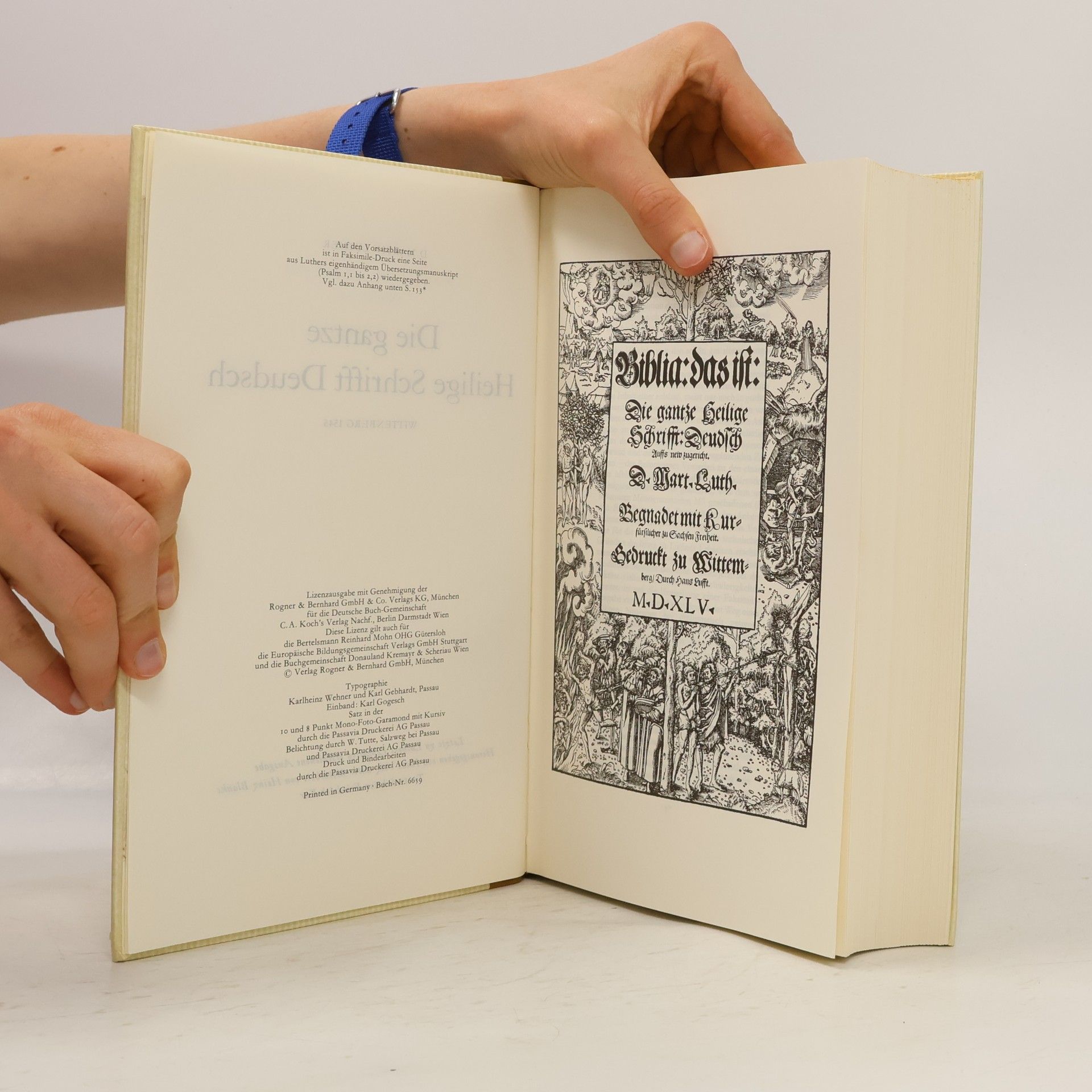 Martin Luther Die gantze Heilige Schrifft Deudsch I.